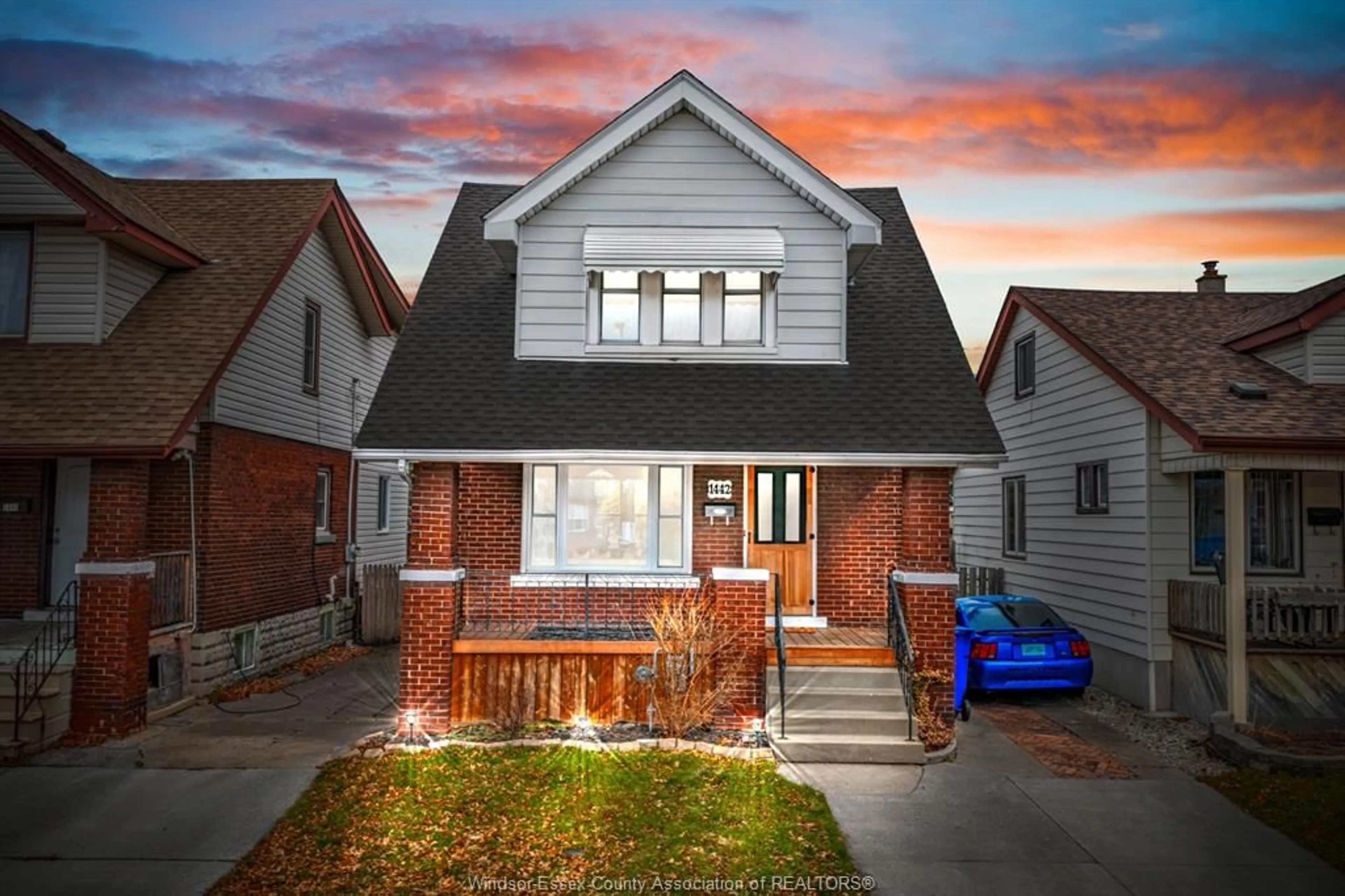 Home with brick exterior material, street for 1442 HENRY FORD CENTRE Dr, Windsor Ontario N8Y 2V1