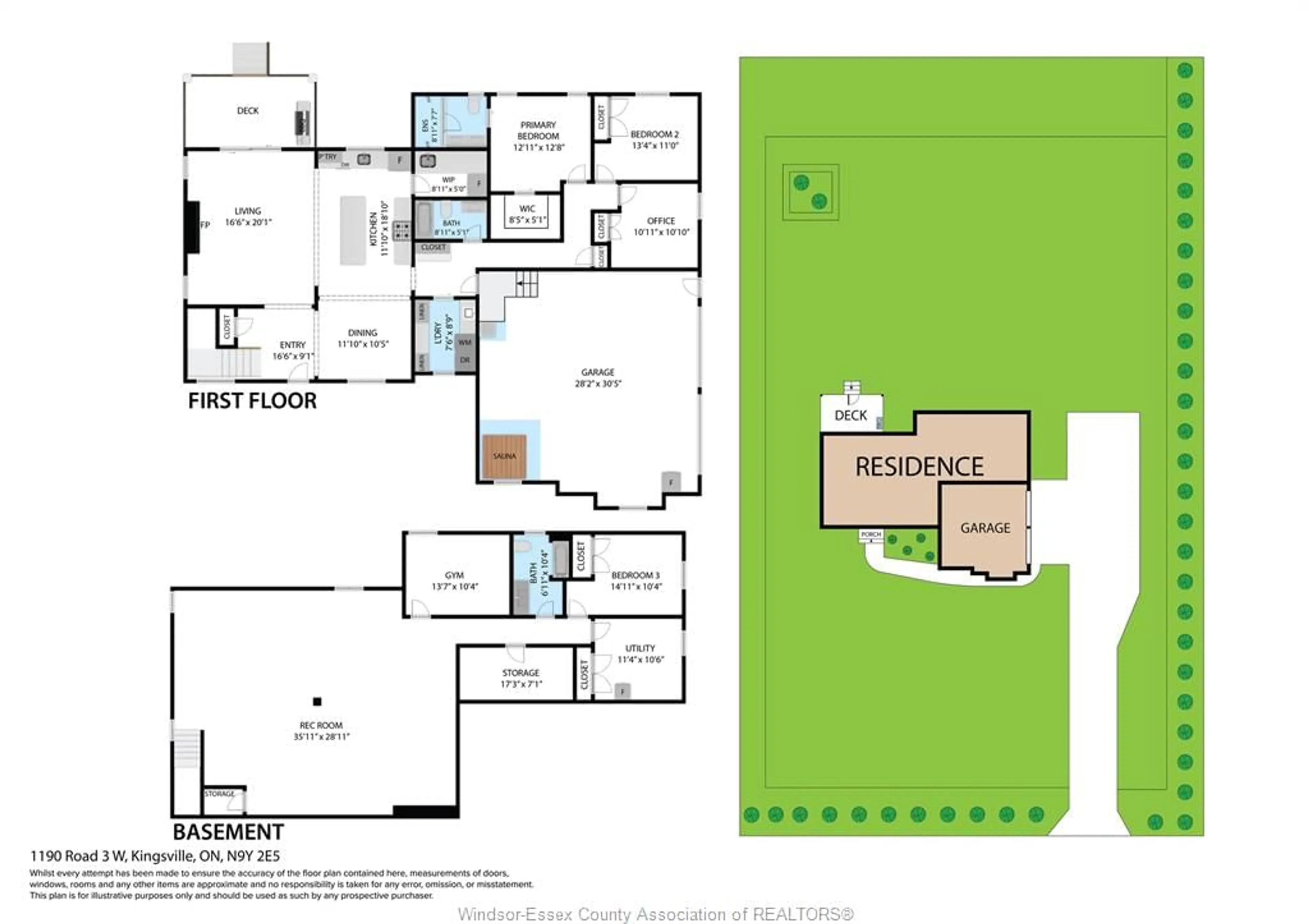 Floor plan for 1190 Road 3, Kingsville Ontario N9Y 2E5
