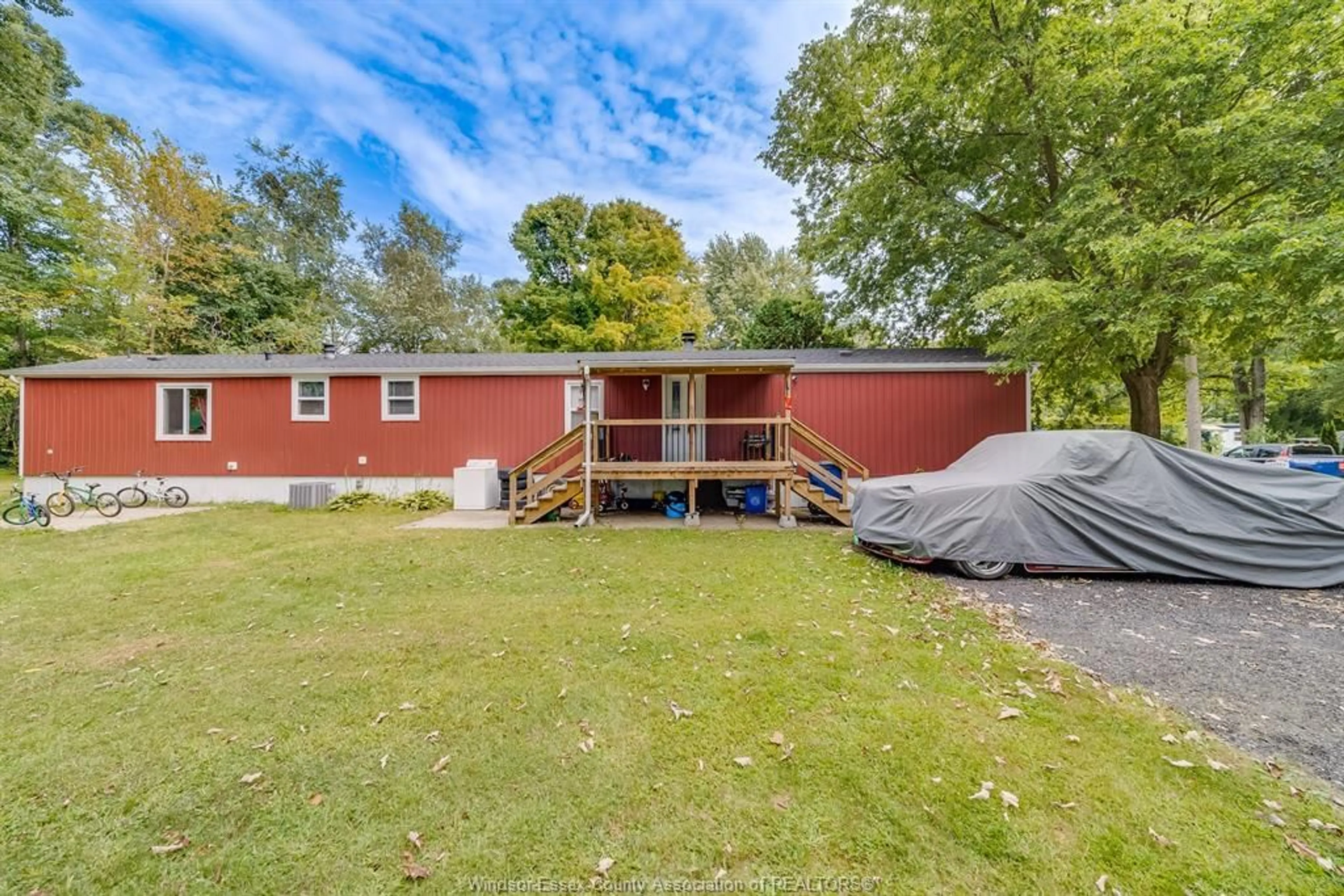 A pic from outside/outdoor area/front of a property/back of a property/a pic from drone, water/lake/river/ocean view for 29338 JANE Rd #98, Thamesville Ontario N0P 2K0