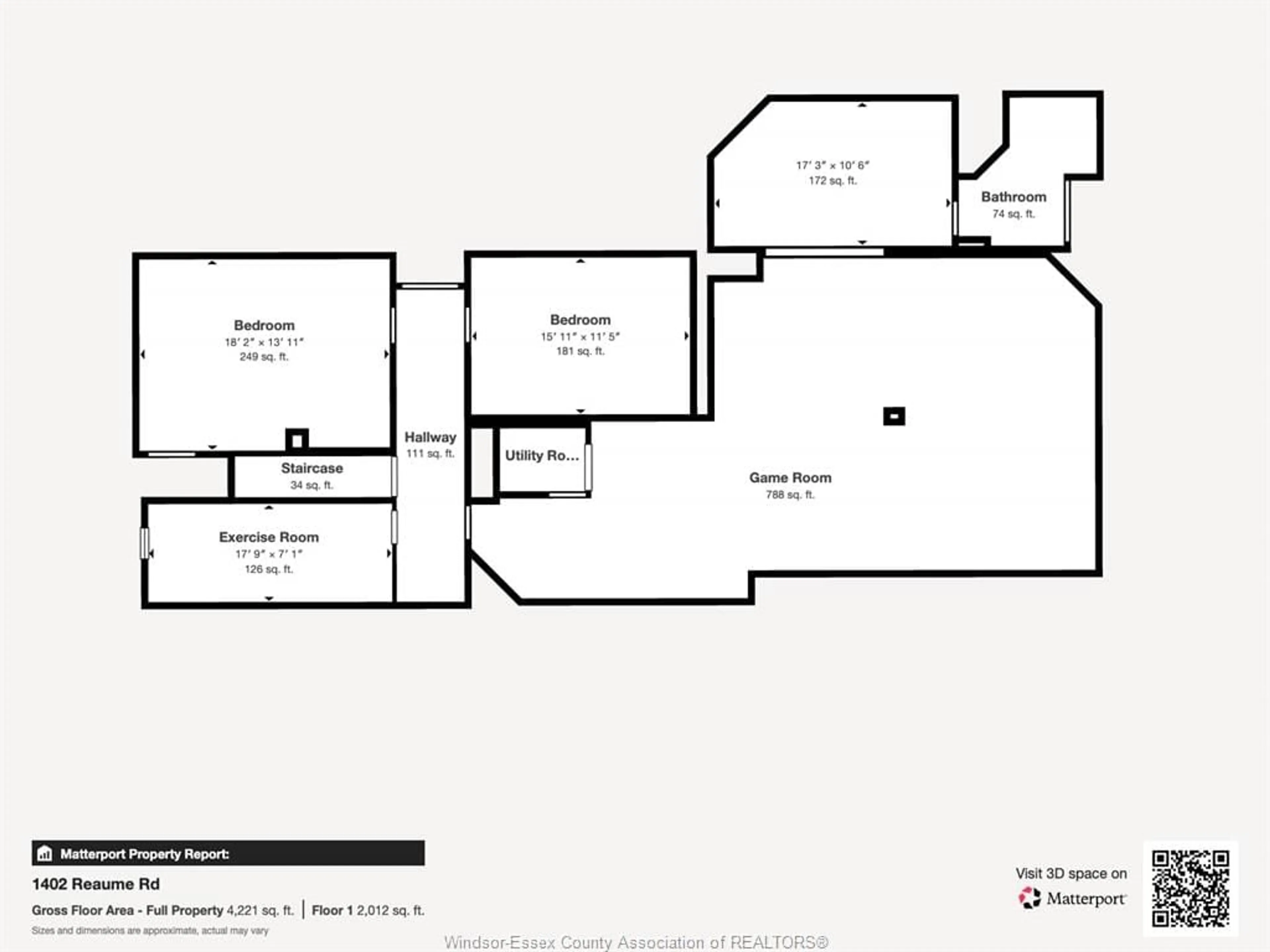 Floor plan for 1402 REAUME, LaSalle Ontario N9J 1C2
