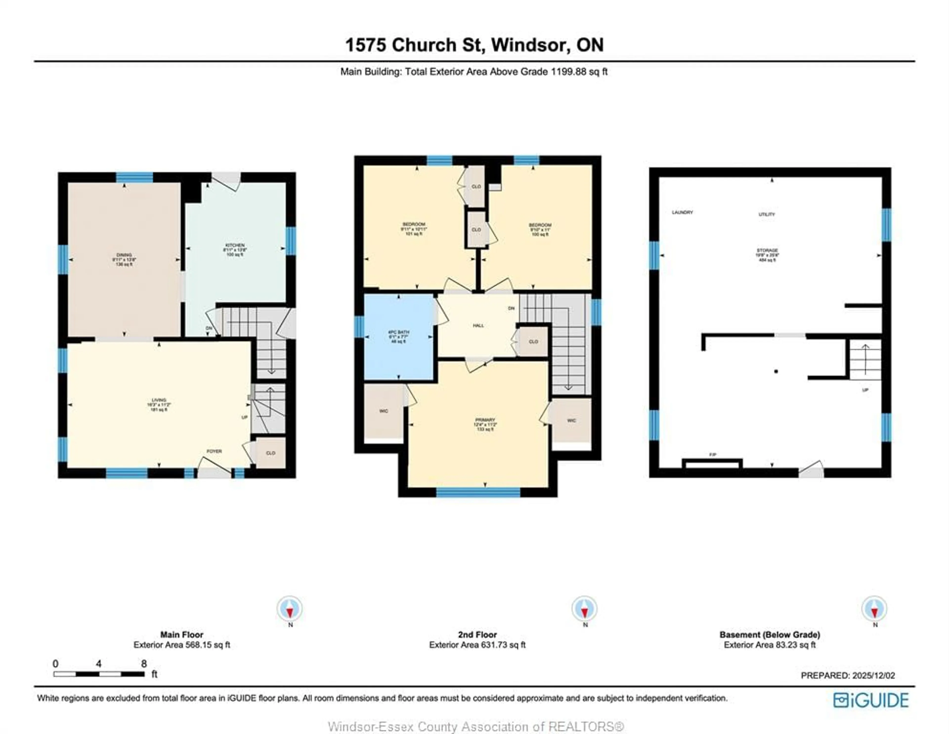 Floor plan for 1575 CHURCH St, Windsor Ontario N8X 1V4