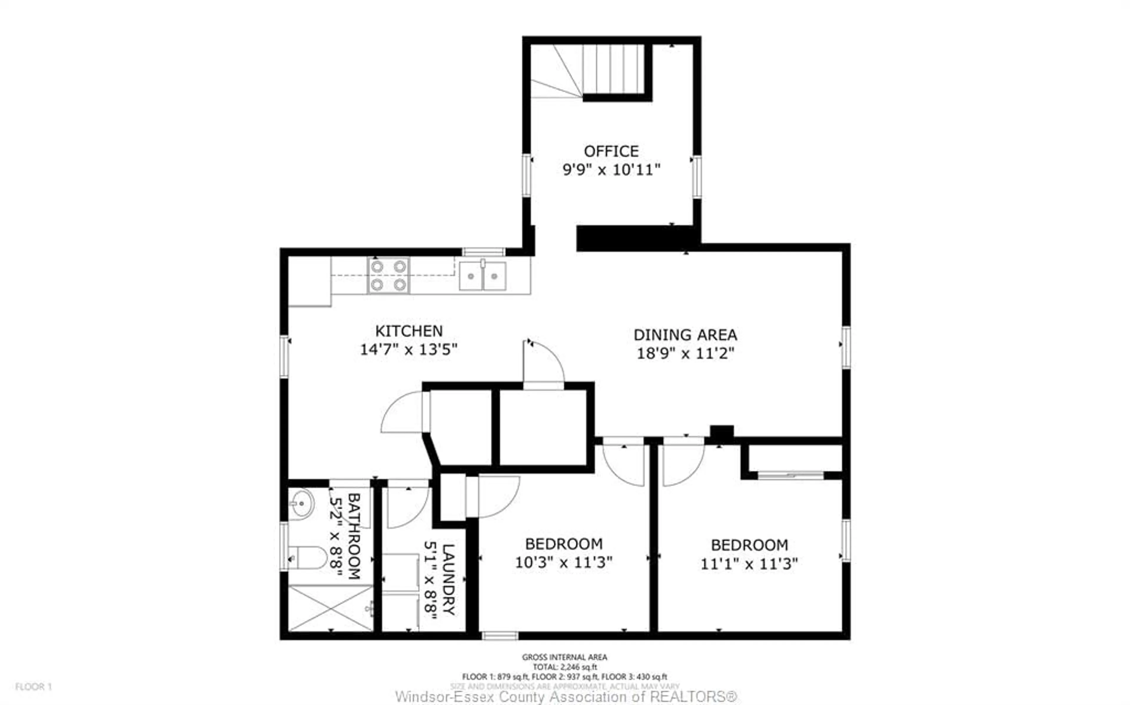 Floor plan for 3104 ACADEMY, Windsor Ontario N9E 2H4