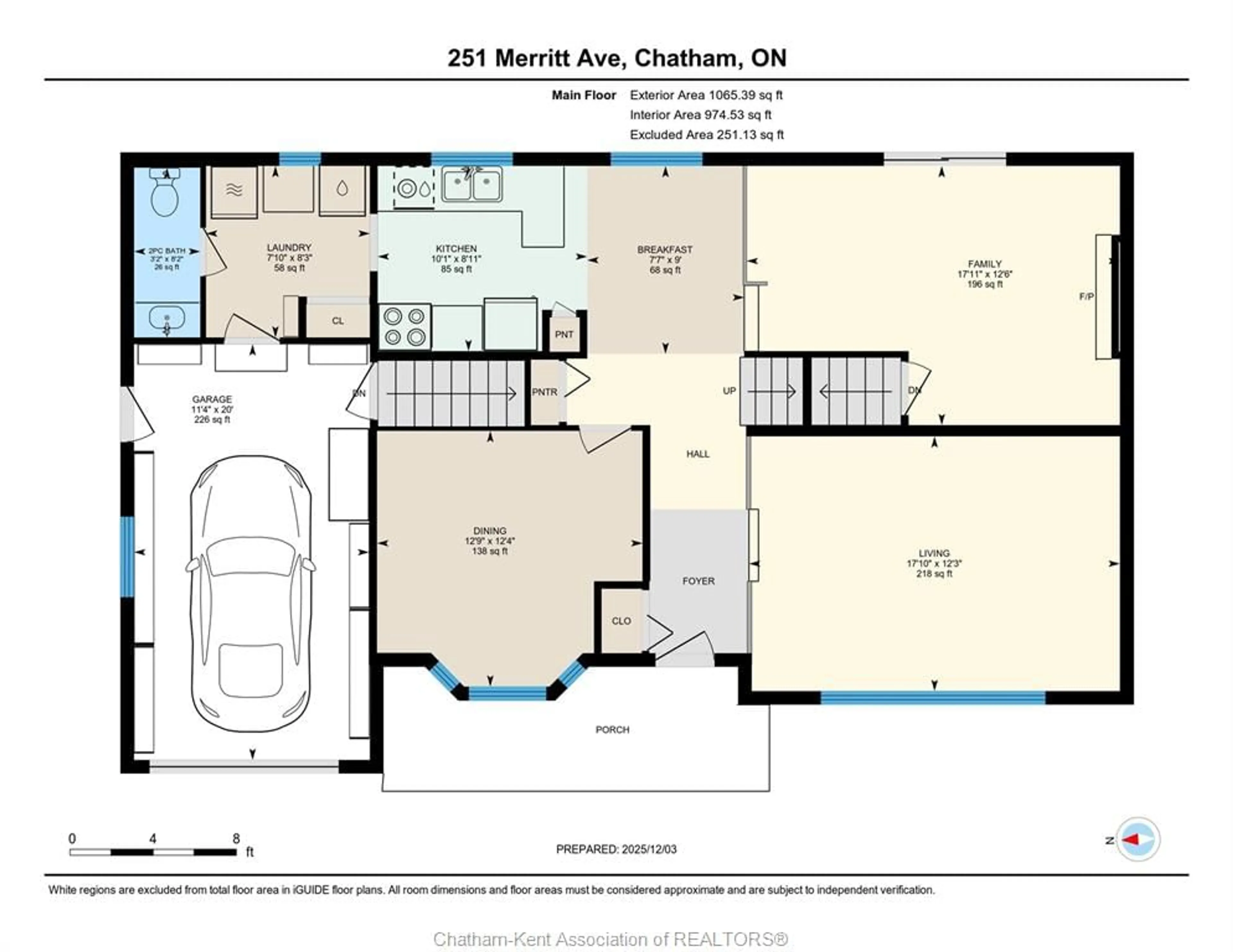 Floor plan for 251 MERRITT Ave, Chatham Ontario N7M 5T8
