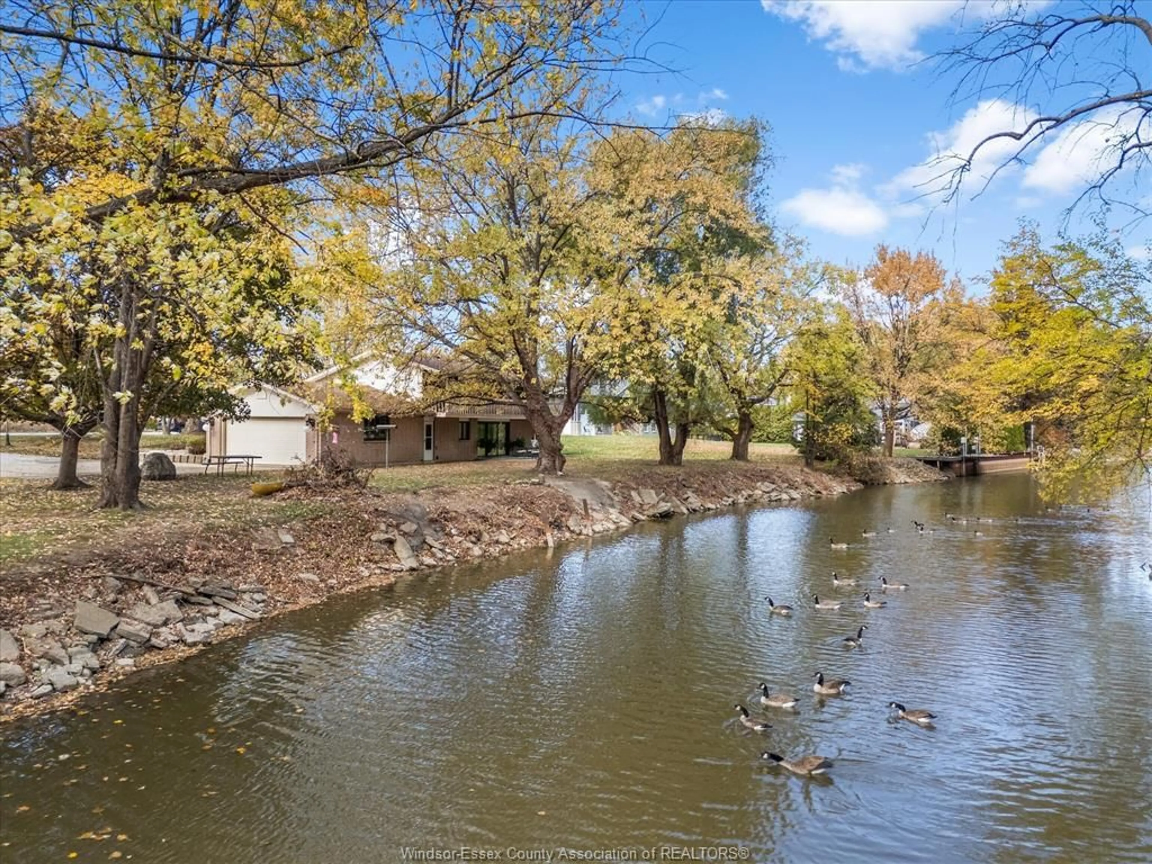 A pic from outside/outdoor area/front of a property/back of a property/a pic from drone, water/lake/river/ocean view for 224 WEST PIKE CREEK, Lakeshore Ontario N8N 2L9