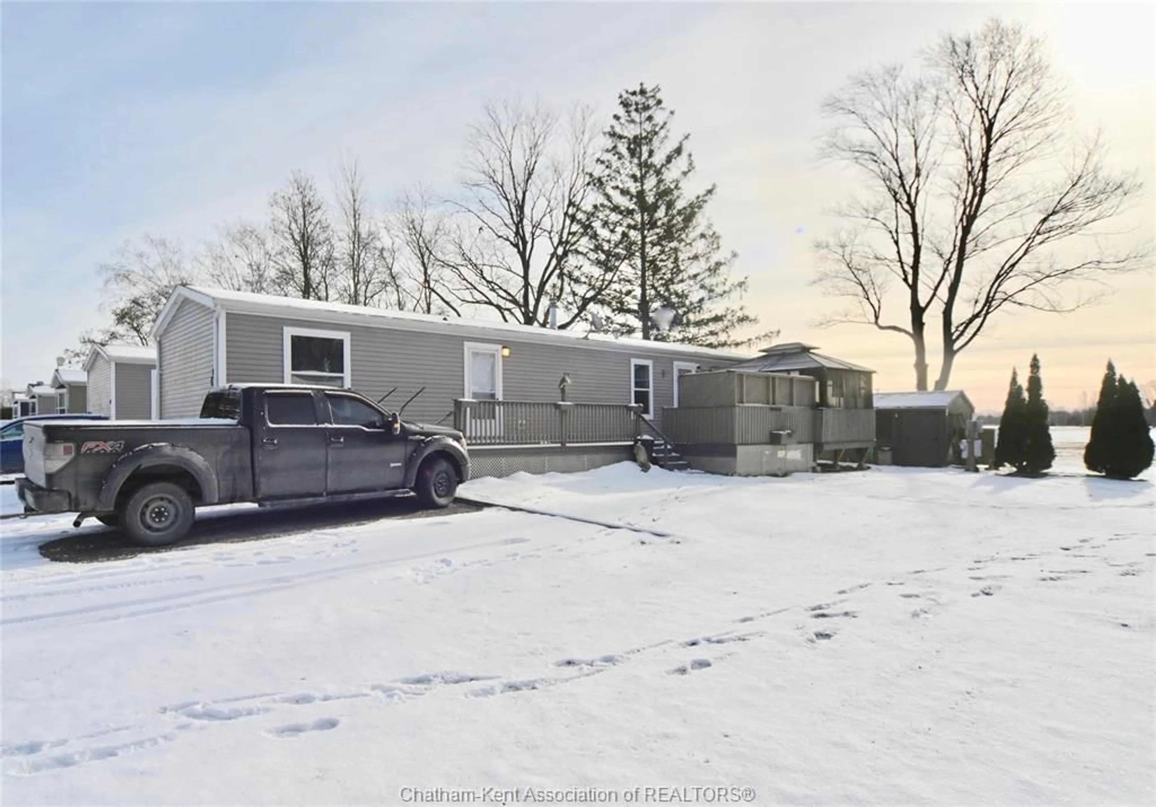 A pic from outside/outdoor area/front of a property/back of a property/a pic from drone, street for 15895 Longwoods Rd, Zone Township Ontario N0L 1X0