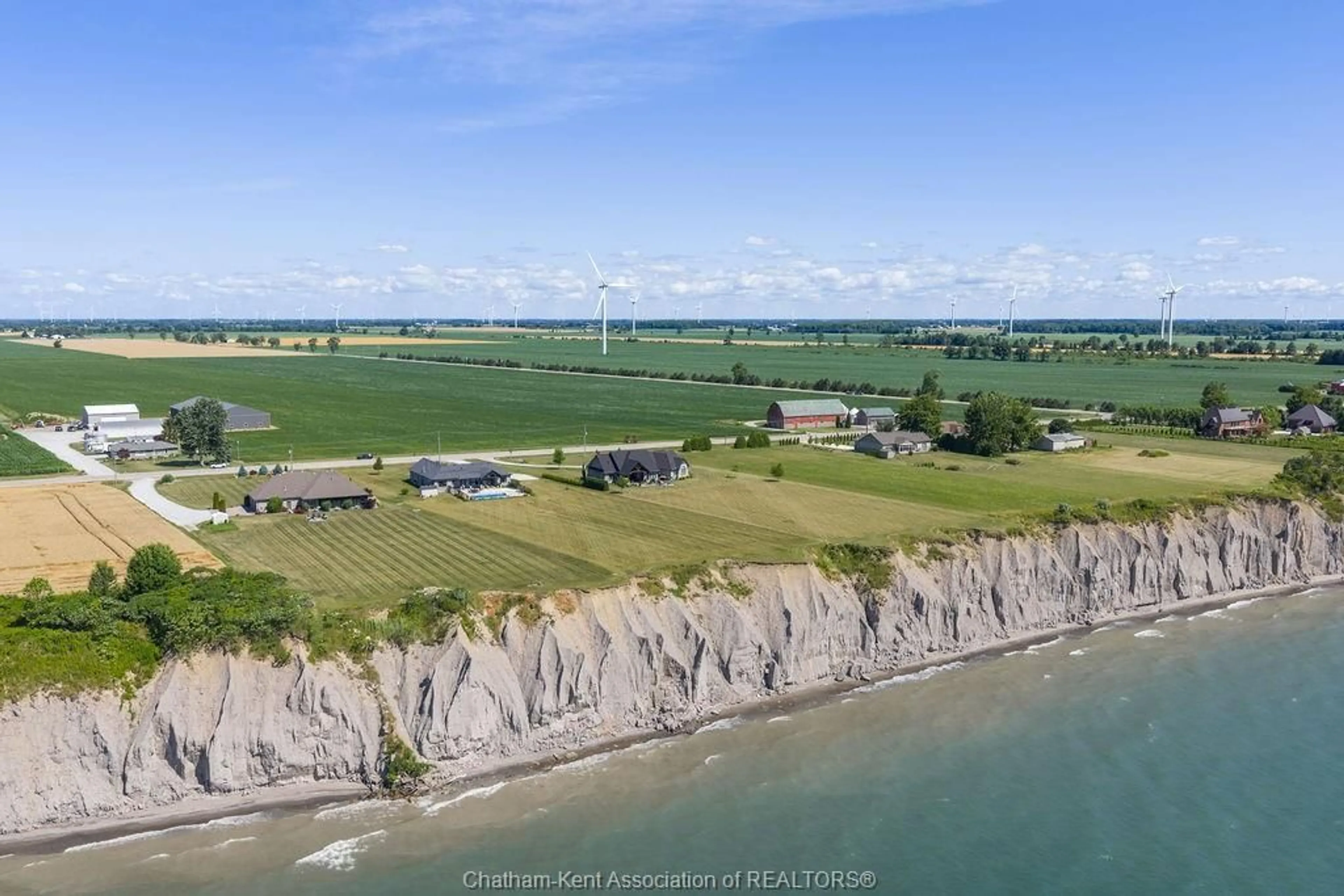 A pic from outside/outdoor area/front of a property/back of a property/a pic from drone, water/lake/river/ocean view for 5482 Talbot Trail, Merlin Ontario N0P 1W0