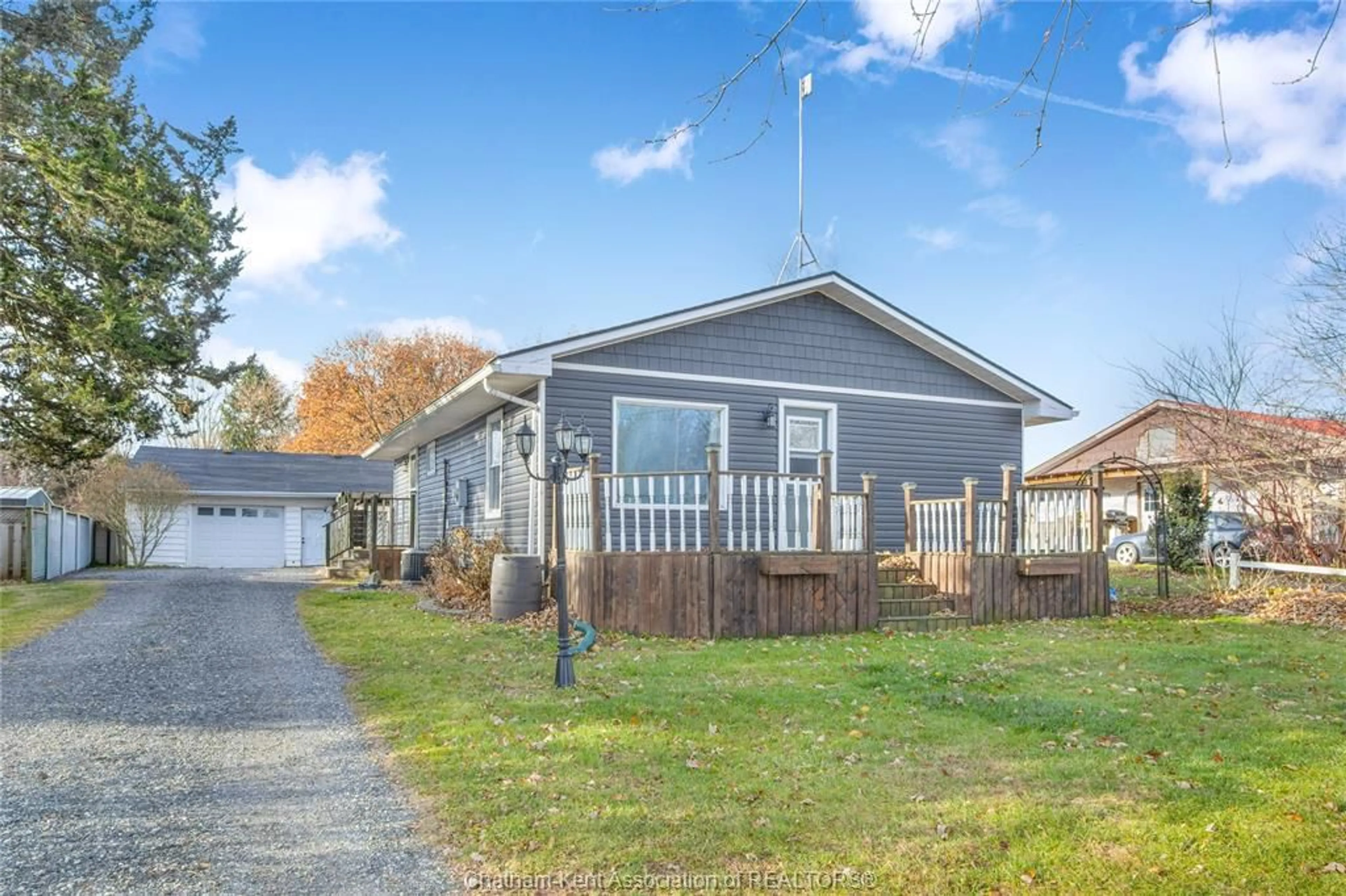 Home with vinyl exterior material, street for 21724 KENT BRIDGE Rd, Kent Bridge Ontario N0P 1V0