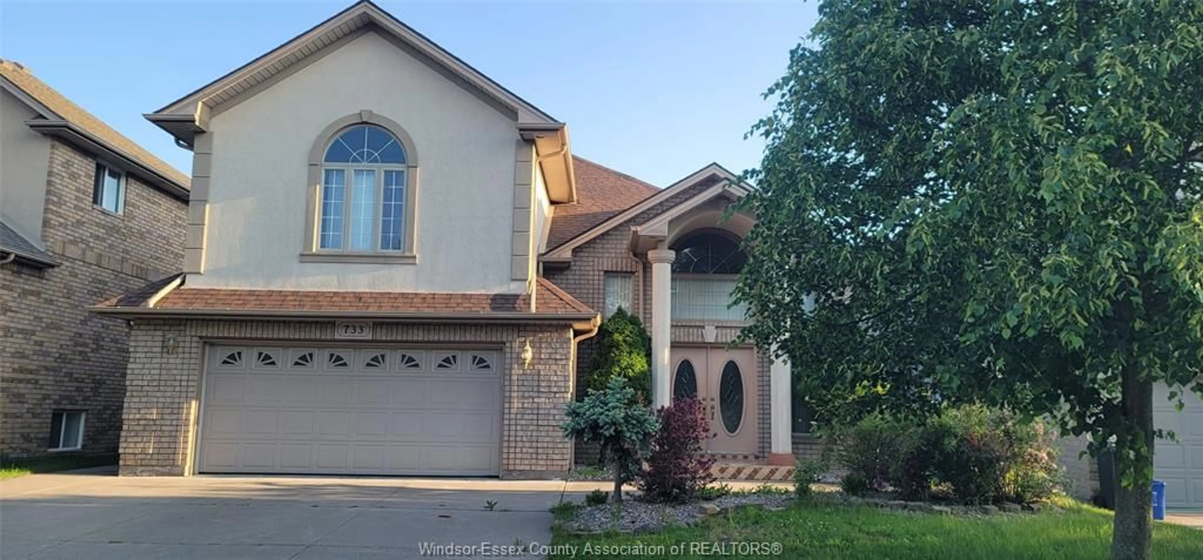 Home with brick exterior material, street for 733 MASSIMO Cres, Windsor Ontario N9G 3C7
