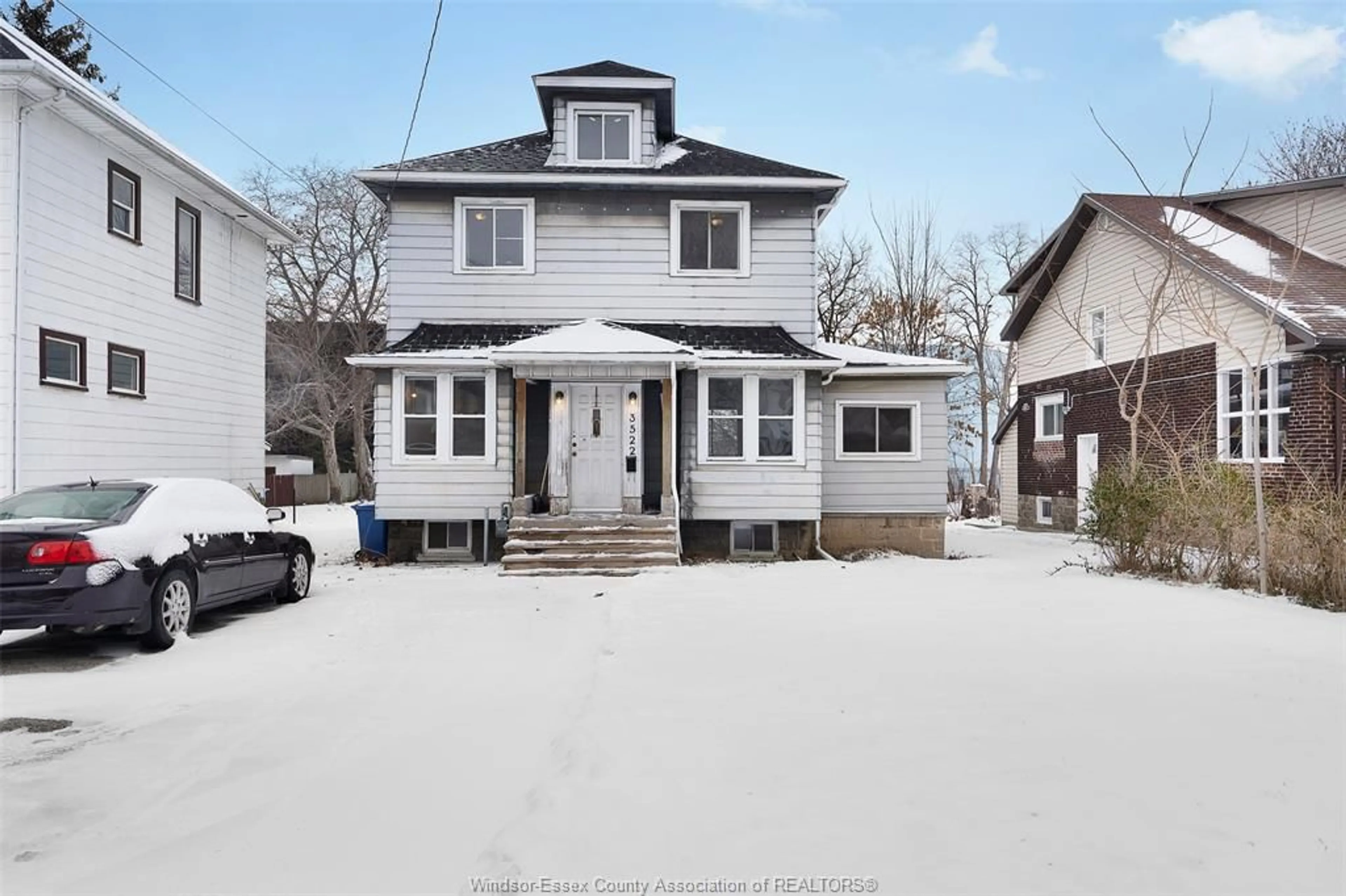 Home with vinyl exterior material, street for 3522 SANDWICH St, Windsor Ontario N9C 1B5