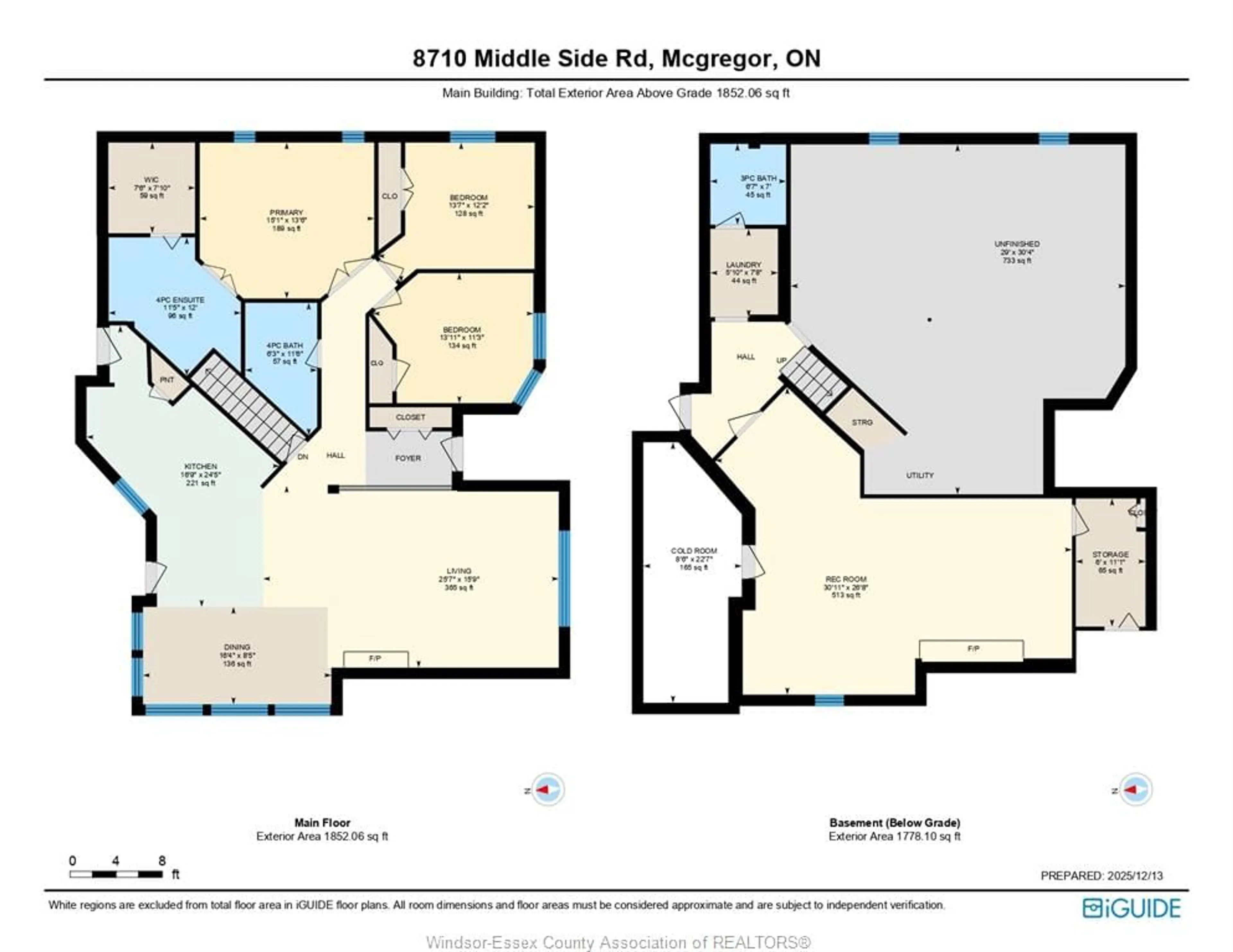Floor plan for 8710 Middle Side Rd., McGregor Ontario N0R 1J0