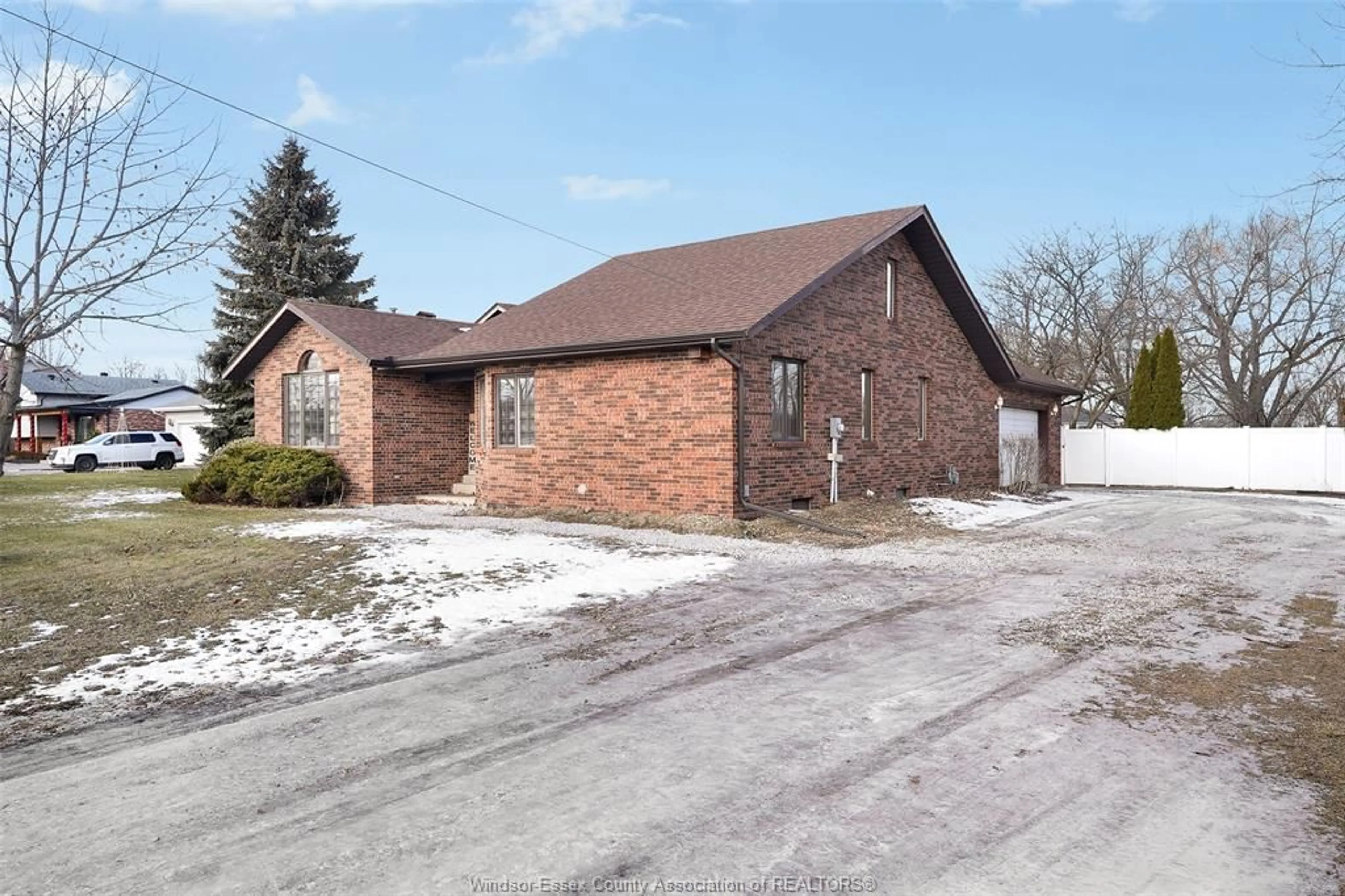 Home with brick exterior material, street for 8710 Middle Side Rd., McGregor Ontario N0R 1J0