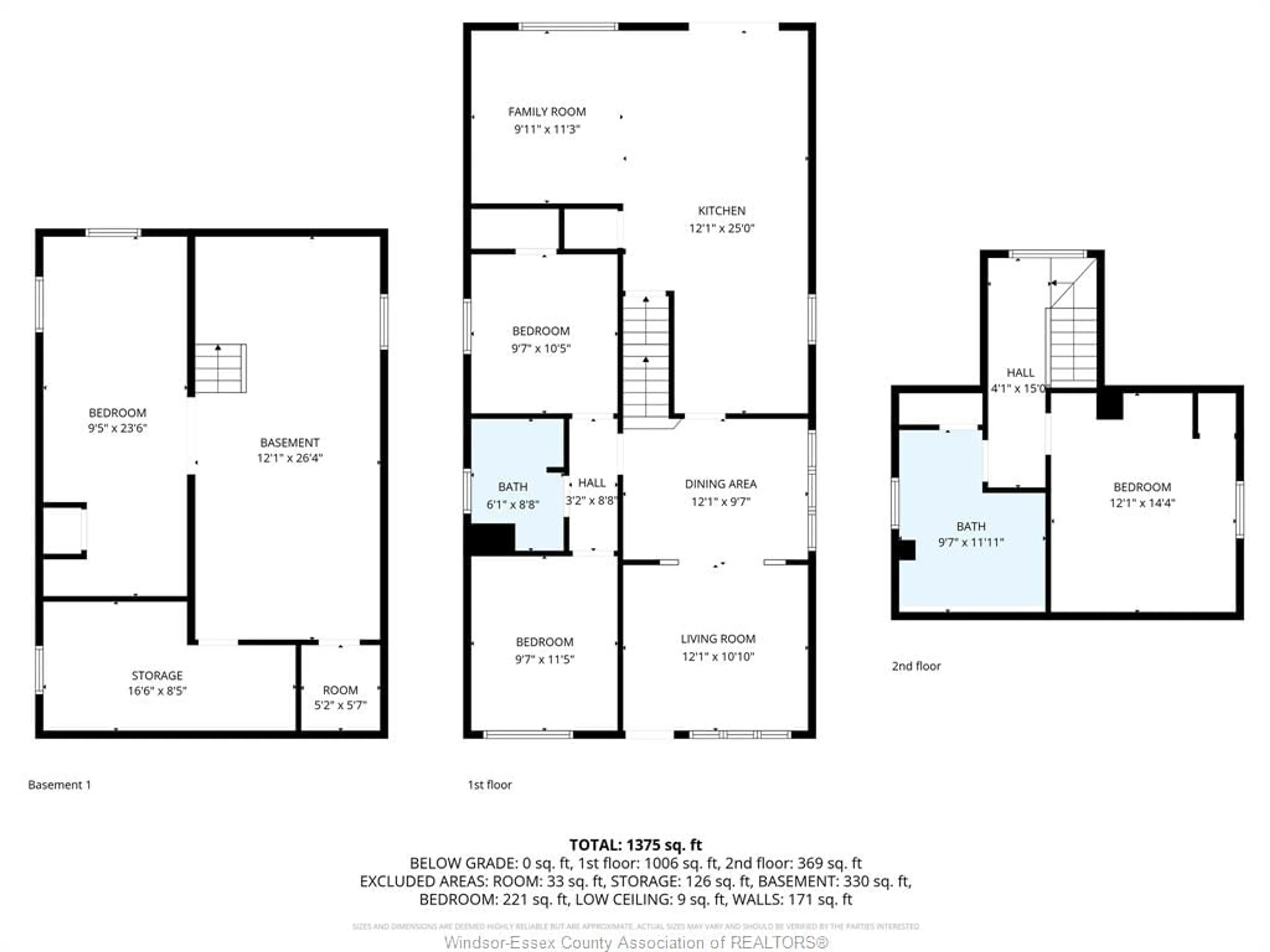Floor plan for 1366 Moy Ave, Windsor Ontario N8X 4S6