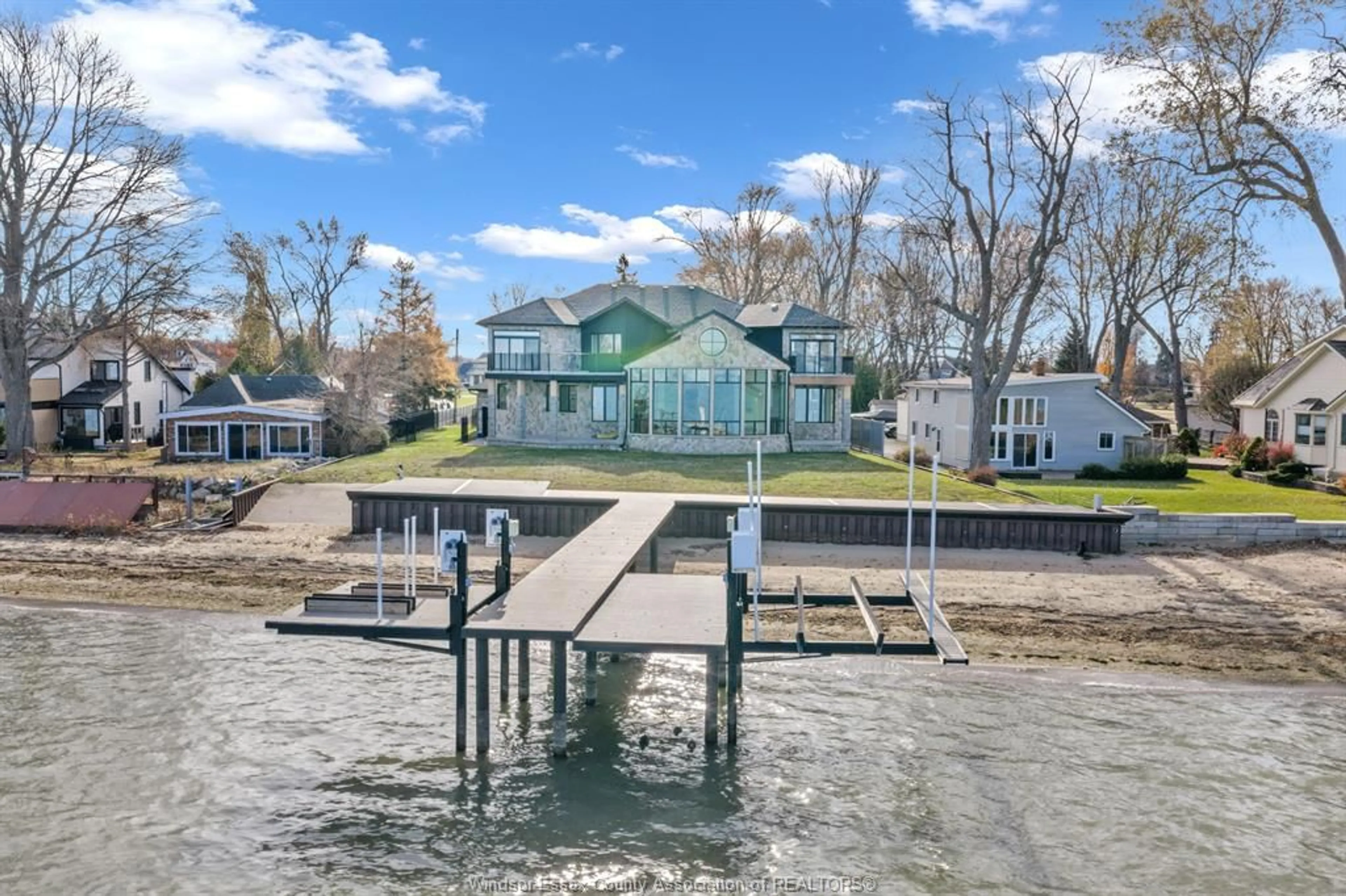 A pic from outside/outdoor area/front of a property/back of a property/a pic from drone, water/lake/river/ocean view for 720 OLD TECUMSEH Rd, Lakeshore Ontario N0R 1A0