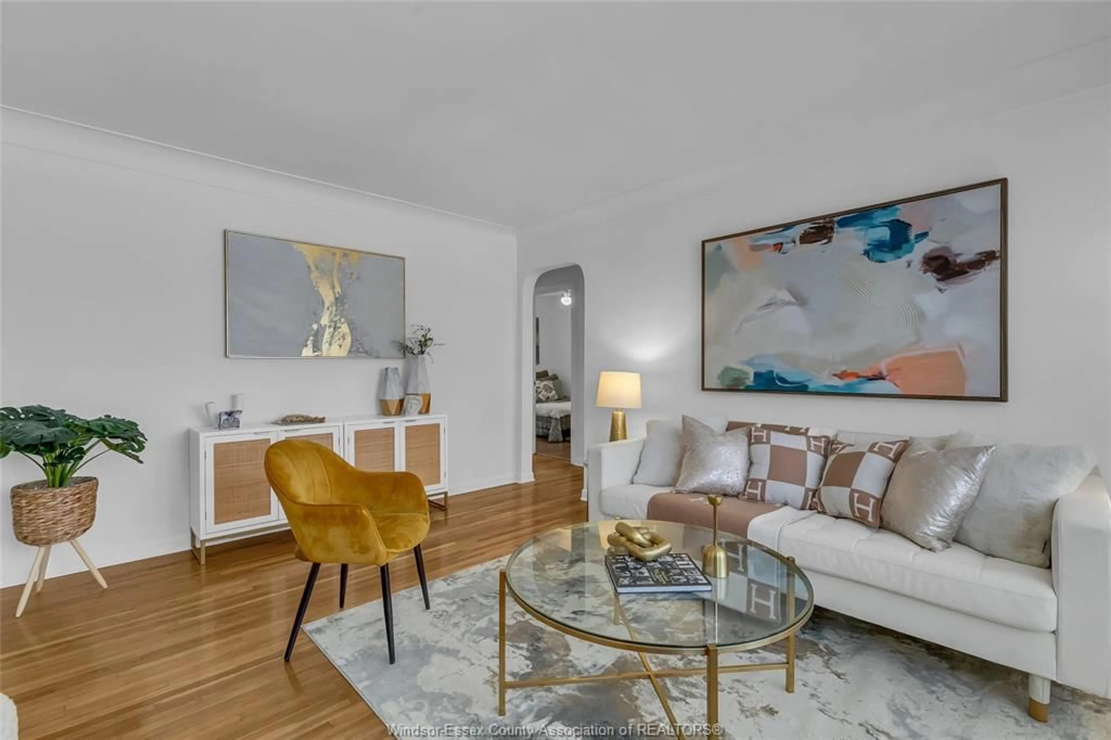 Living room with furniture, wood/laminate floor for 2691 LLOYD GEORGE Blvd, Windsor Ontario N8T 2T6