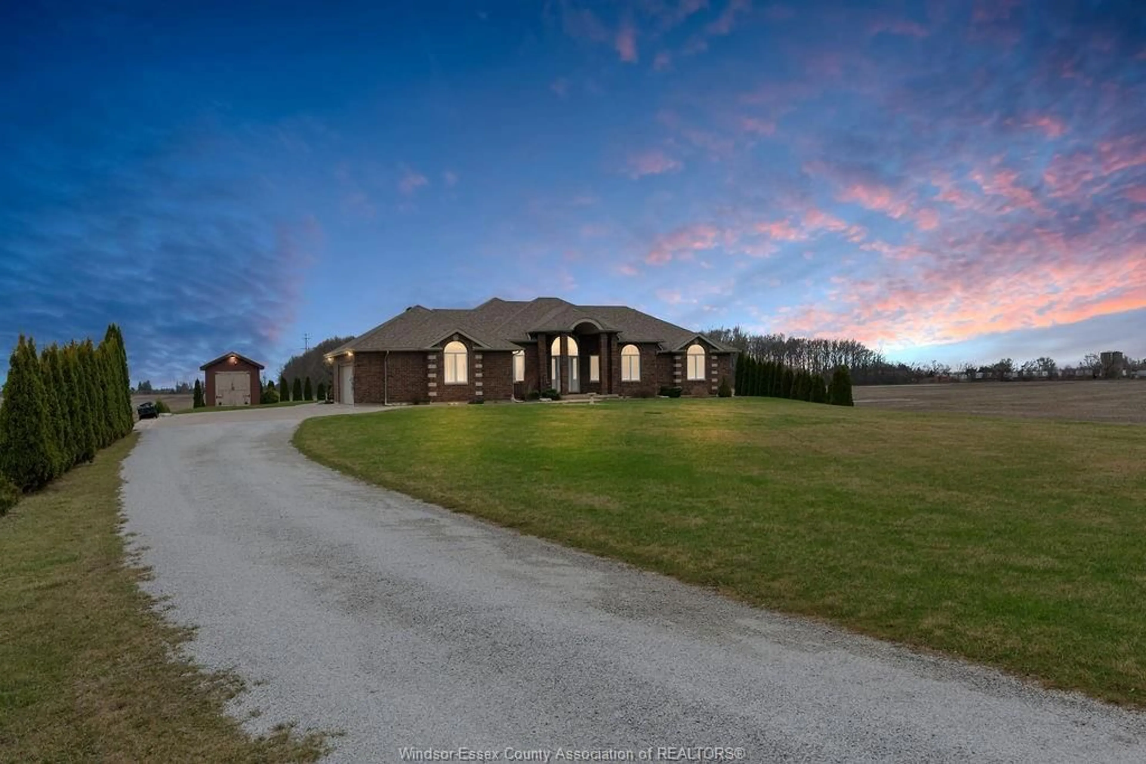 A pic from outside/outdoor area/front of a property/back of a property/a pic from drone, unknown for 3655 HIGHWAY 3, Tecumseh Ontario N0R 1K0