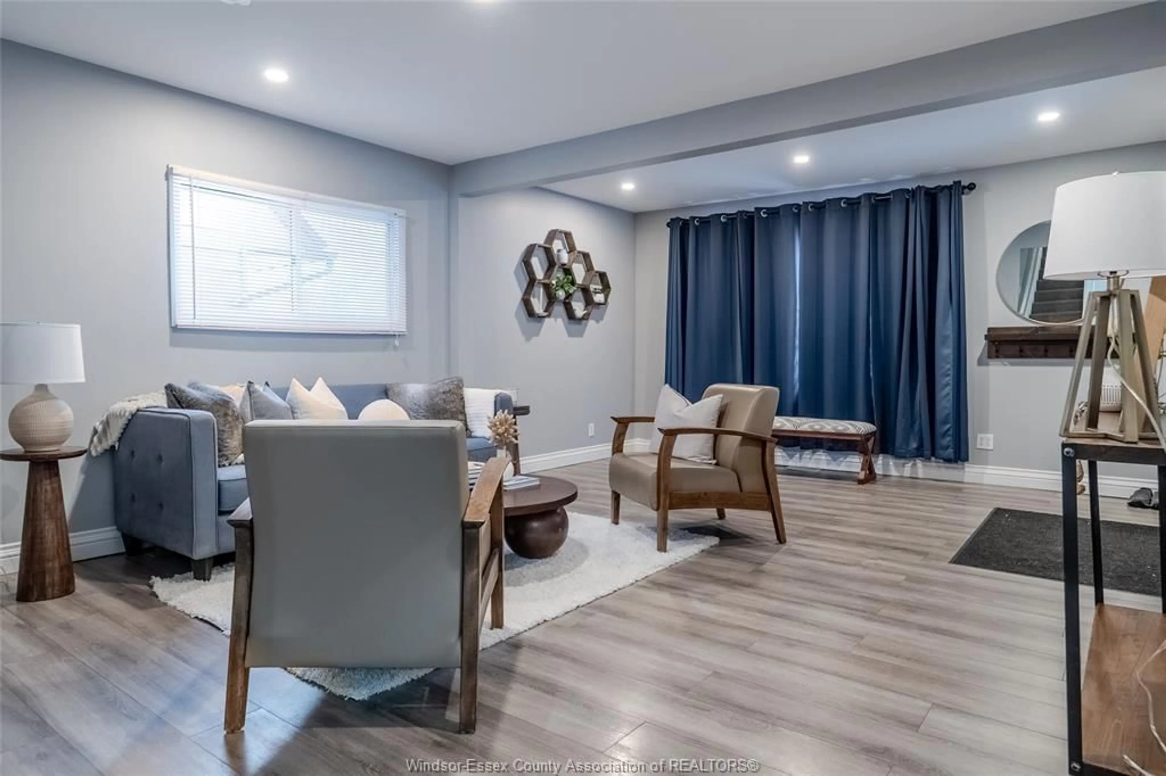 Living room with furniture, wood/laminate floor for 1769 BALFOUR Blvd, Windsor Ontario N8T 2S2