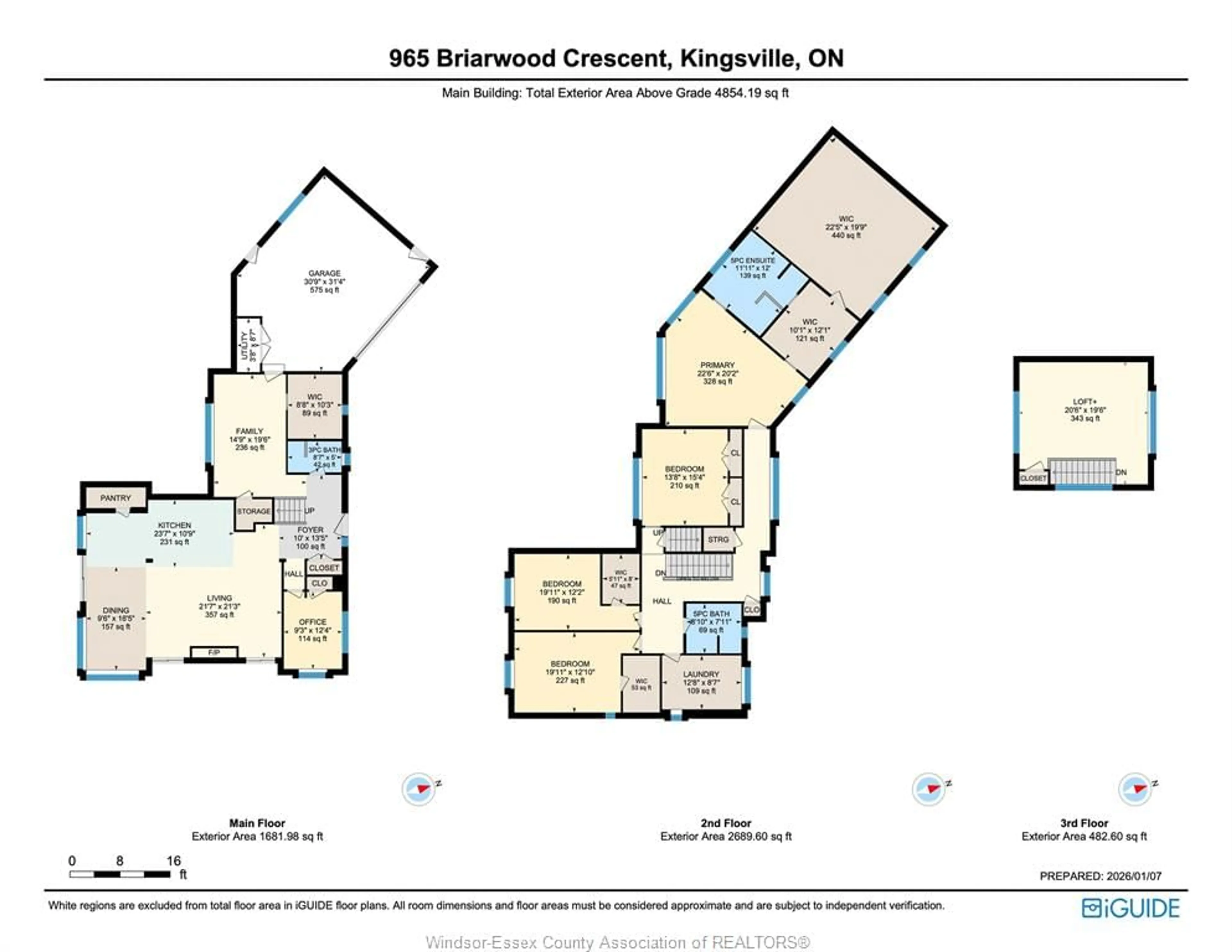 Floor plan for 965 BRIARWOOD Cres, Kingsville Ontario N9Y 2S1