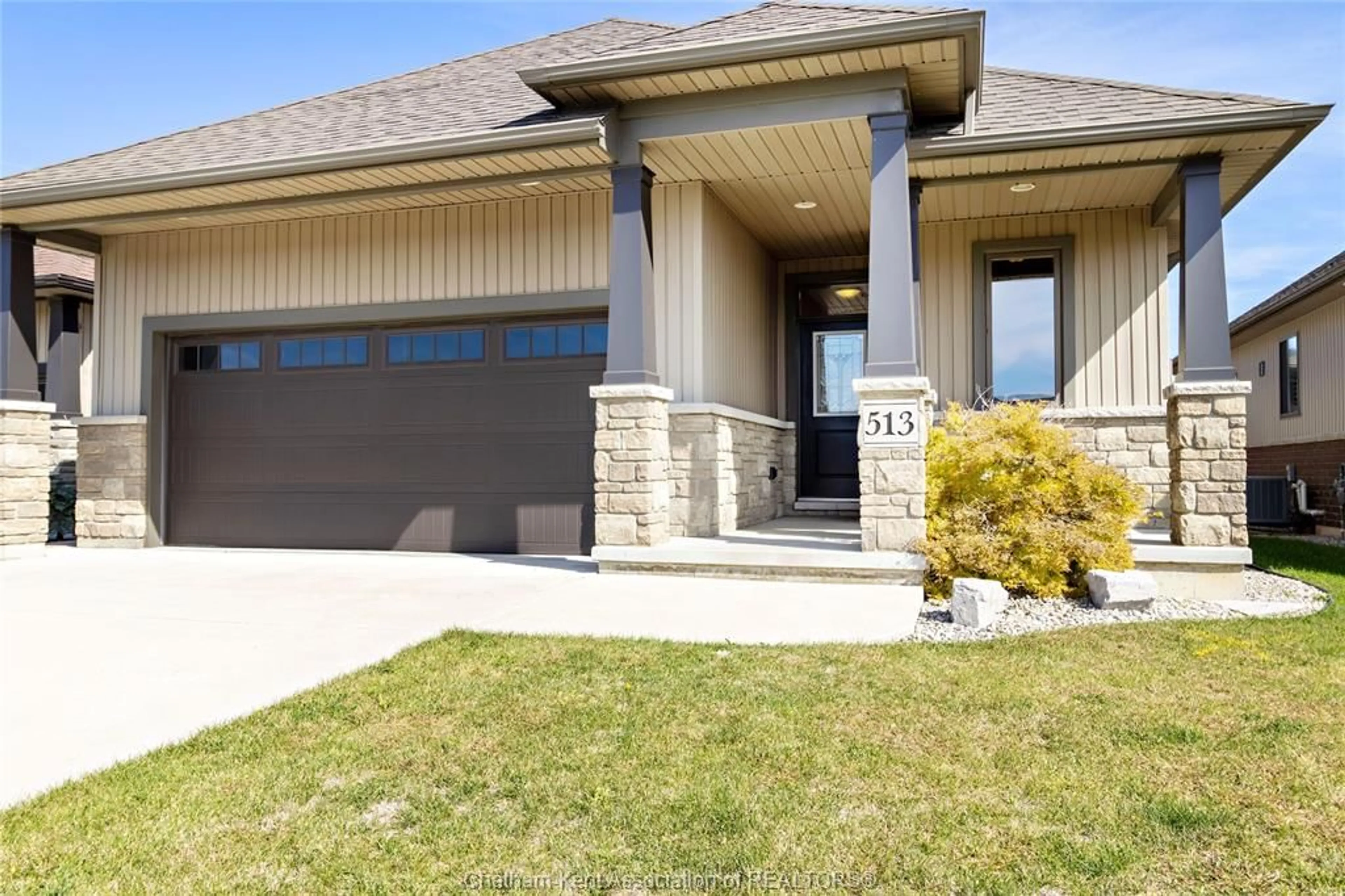 Home with brick exterior material, street for 513 EVENTIDE Pl, Chatham Ontario N7L 0G2