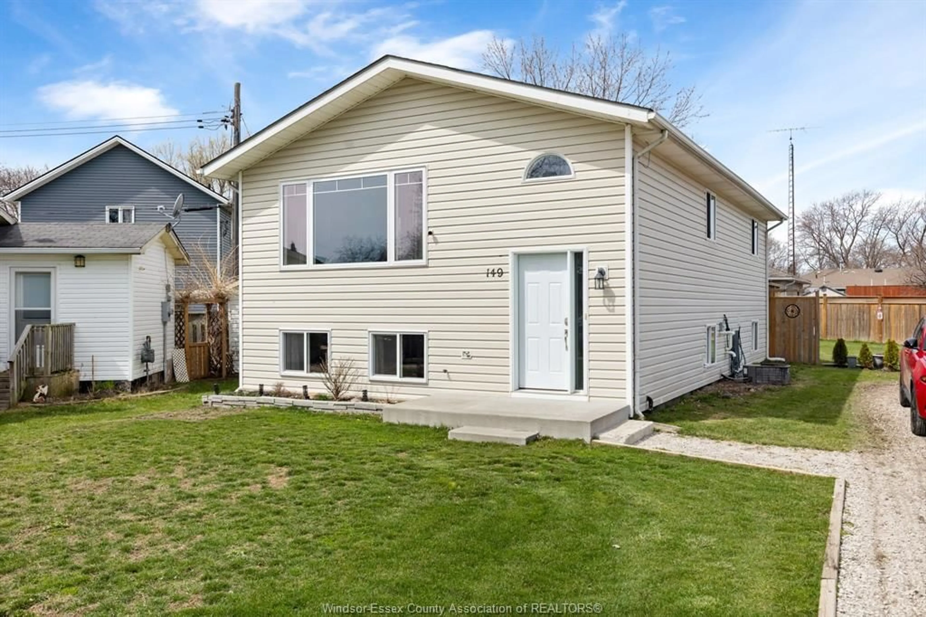 Home with vinyl exterior material, street for 149 BELLCREFT Dr, Colchester Ontario N0R 1G0