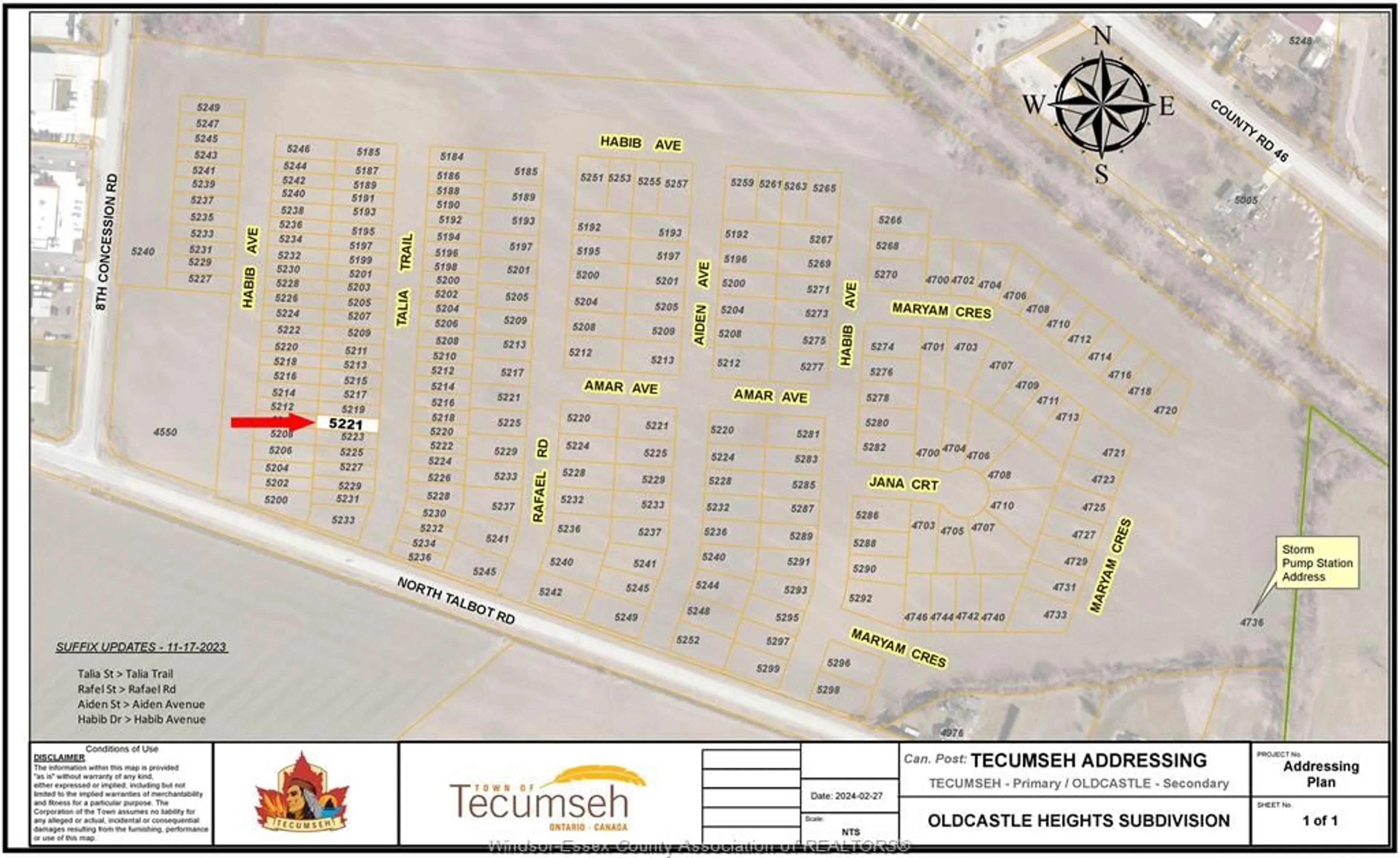 Picture of a map for 5221 TALIA Trail, Tecumseh Ontario N0R 1K0