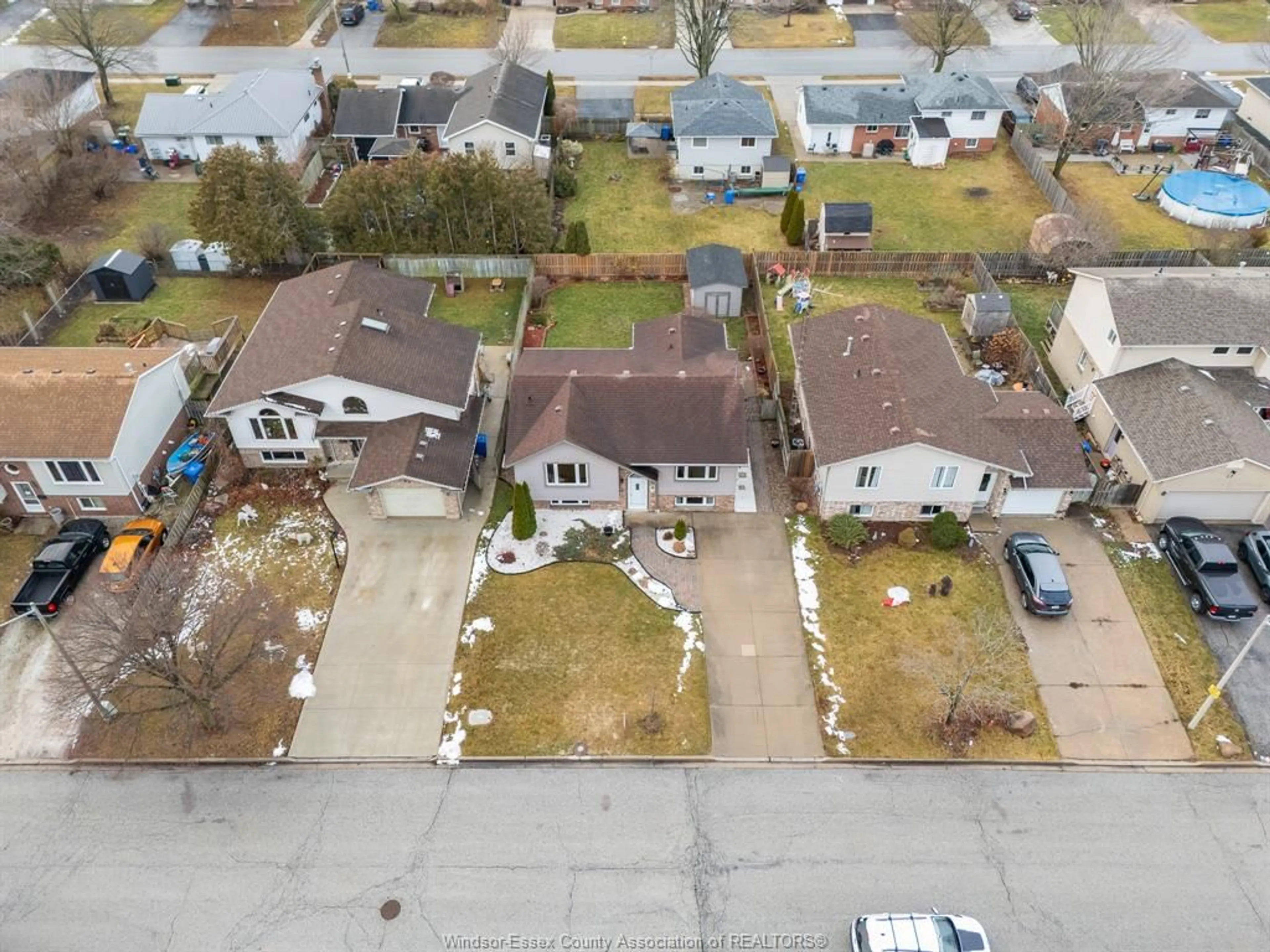 A pic from outside/outdoor area/front of a property/back of a property/a pic from drone, street for 65 Mediterranean Ave, Amherstburg Ontario N9V 3X6