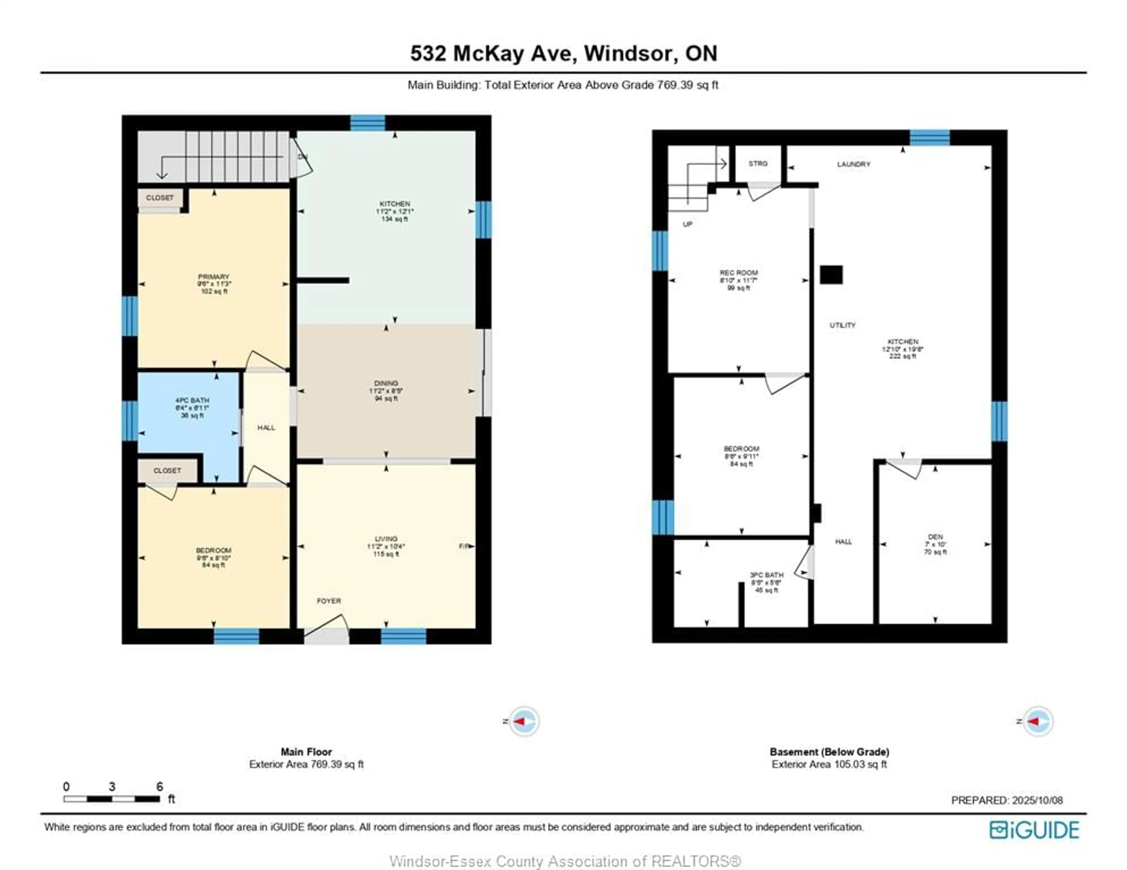 Floor plan for 532 McKay, Windsor Ontario N9B 1Z8