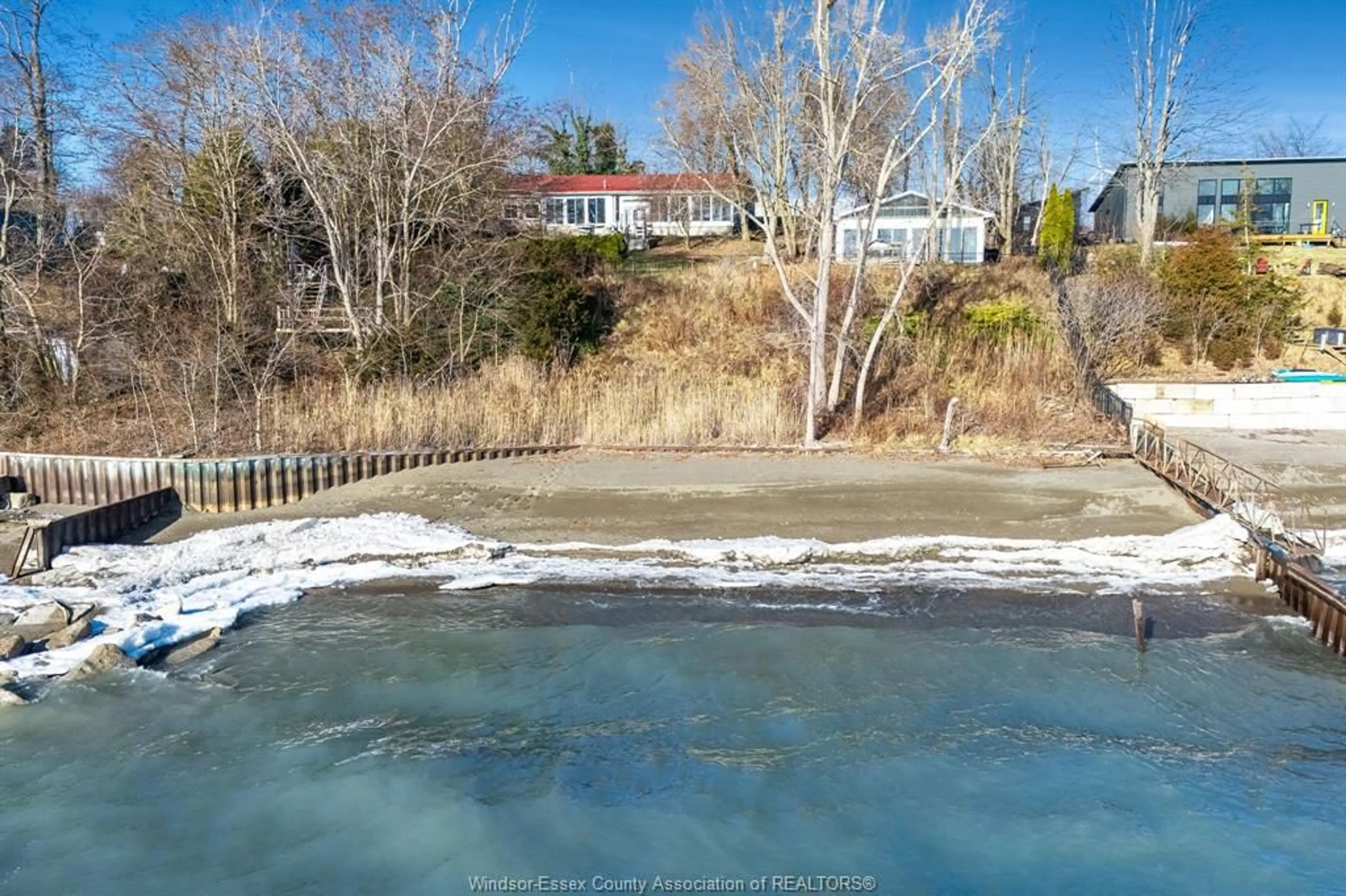 A pic from outside/outdoor area/front of a property/back of a property/a pic from drone, water/lake/river/ocean view for 20874 Cemetery Rd, Wheatley Ontario N0P 2P0