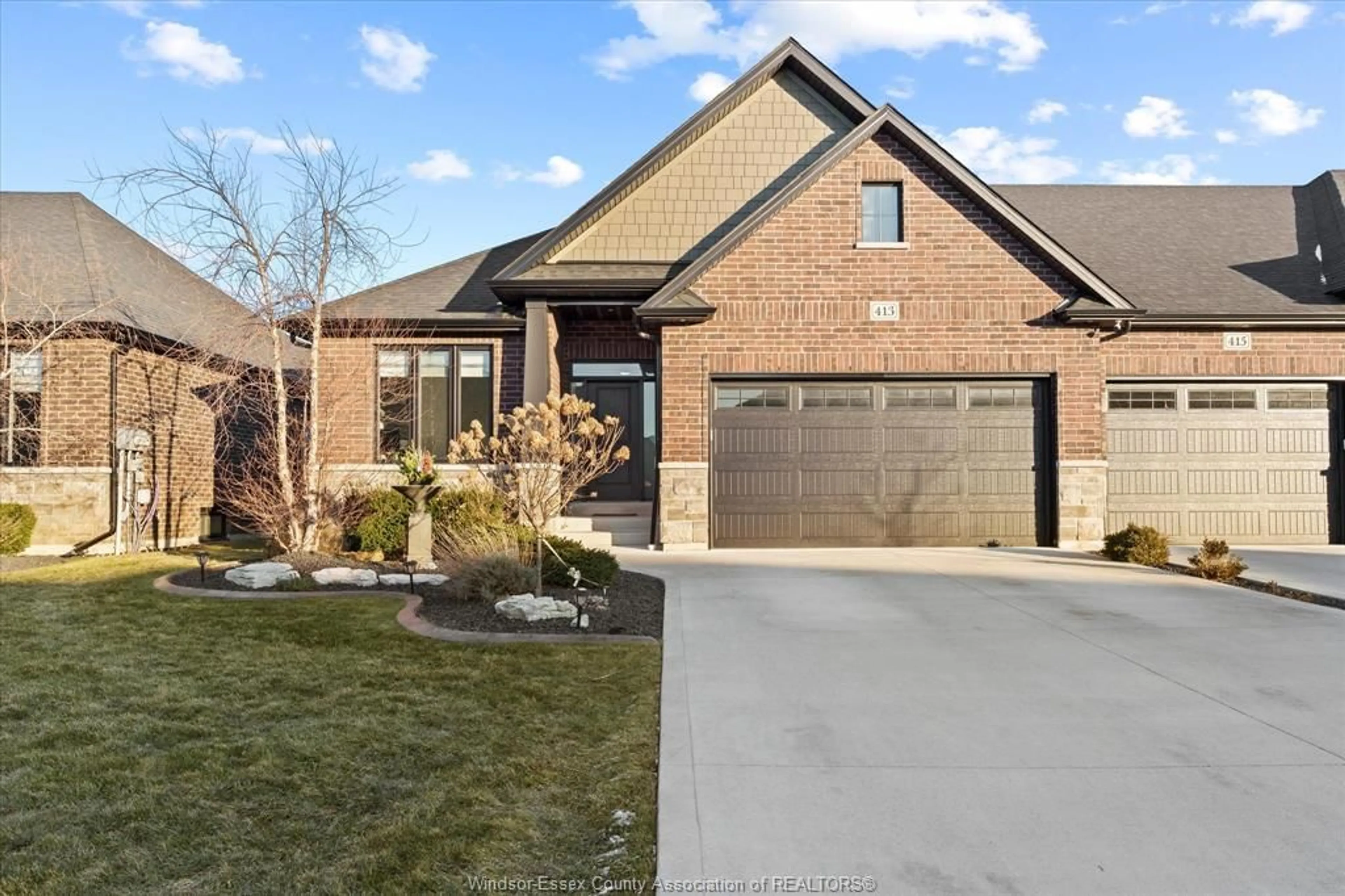 Home with brick exterior material, street for 413 BRUNMAR, Lakeshore Ontario N8L 0Y2