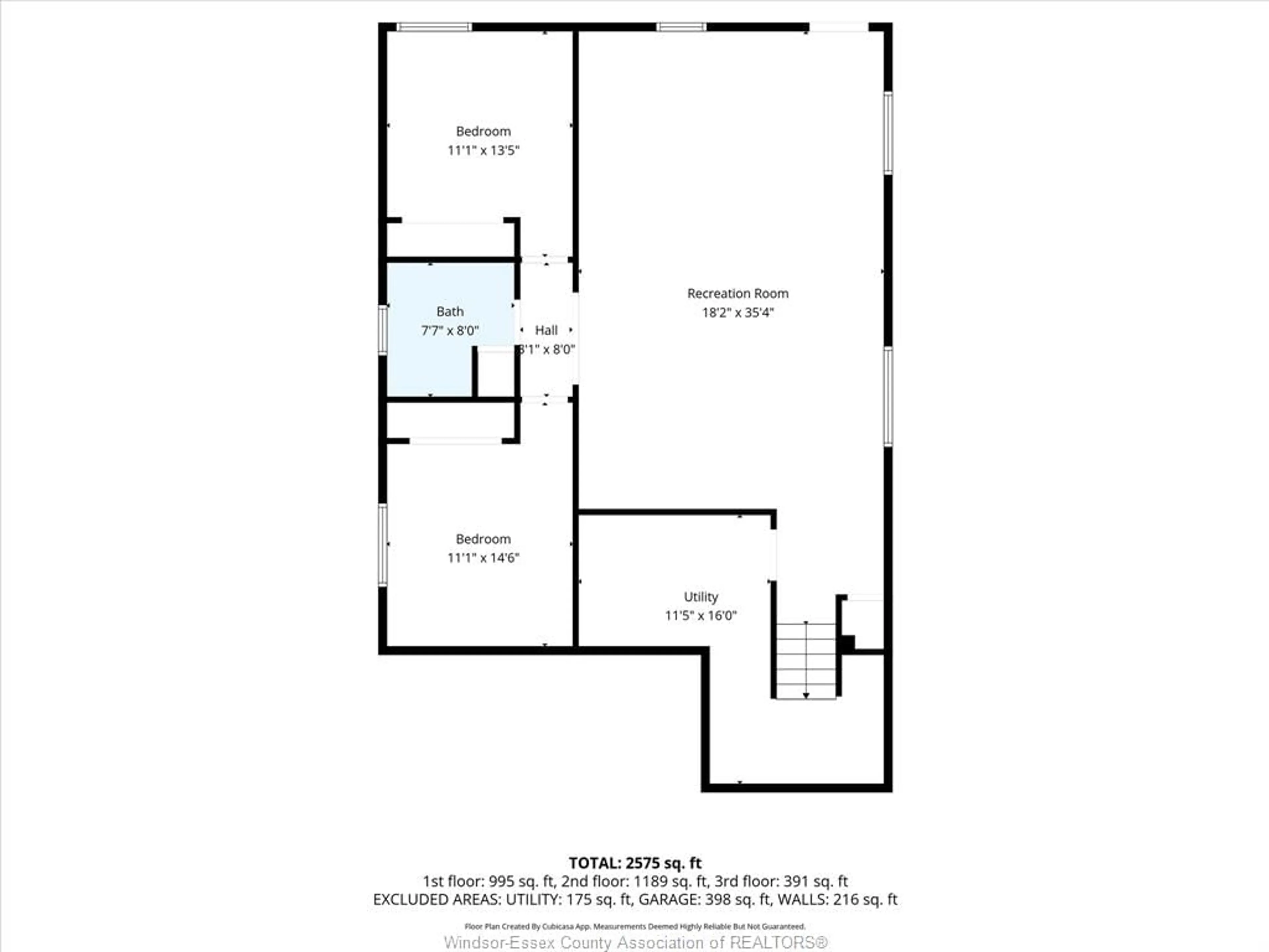 Floor plan for 3445 CHURCH, Windsor Ontario N9E 1V6