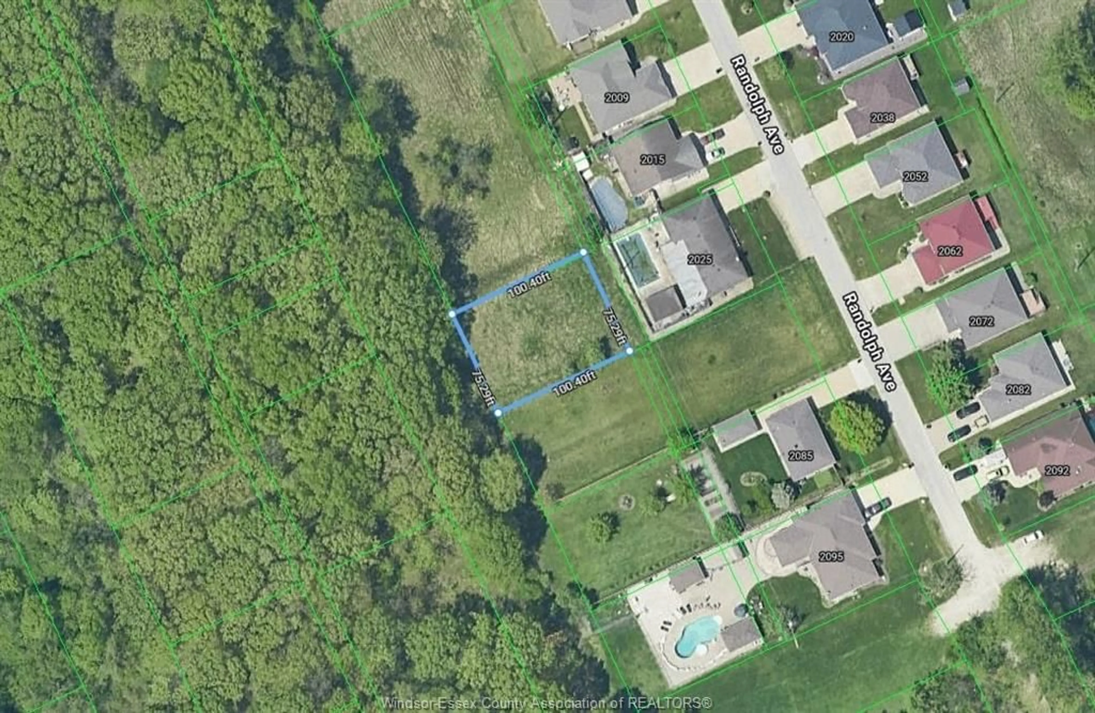 A pic from outside/outdoor area/front of a property/back of a property/a pic from drone, water/lake/river/ocean view for V/L ST. PATRICK'S Ave, Windsor Ontario N9B 2W4