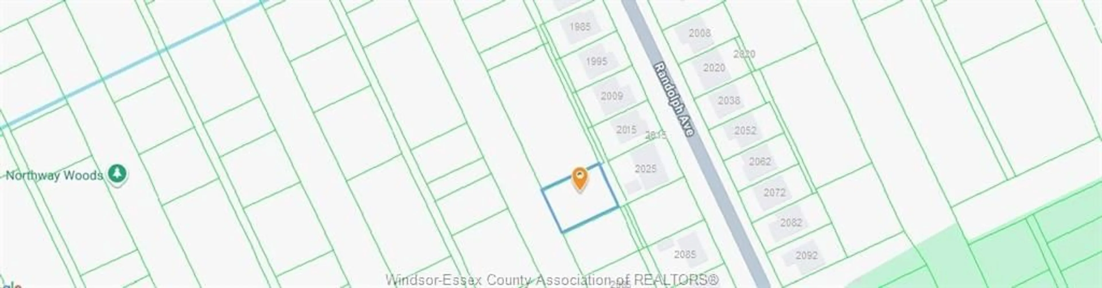 Picture of a map for V/L ST. PATRICK'S Ave, Windsor Ontario N9B 2W4