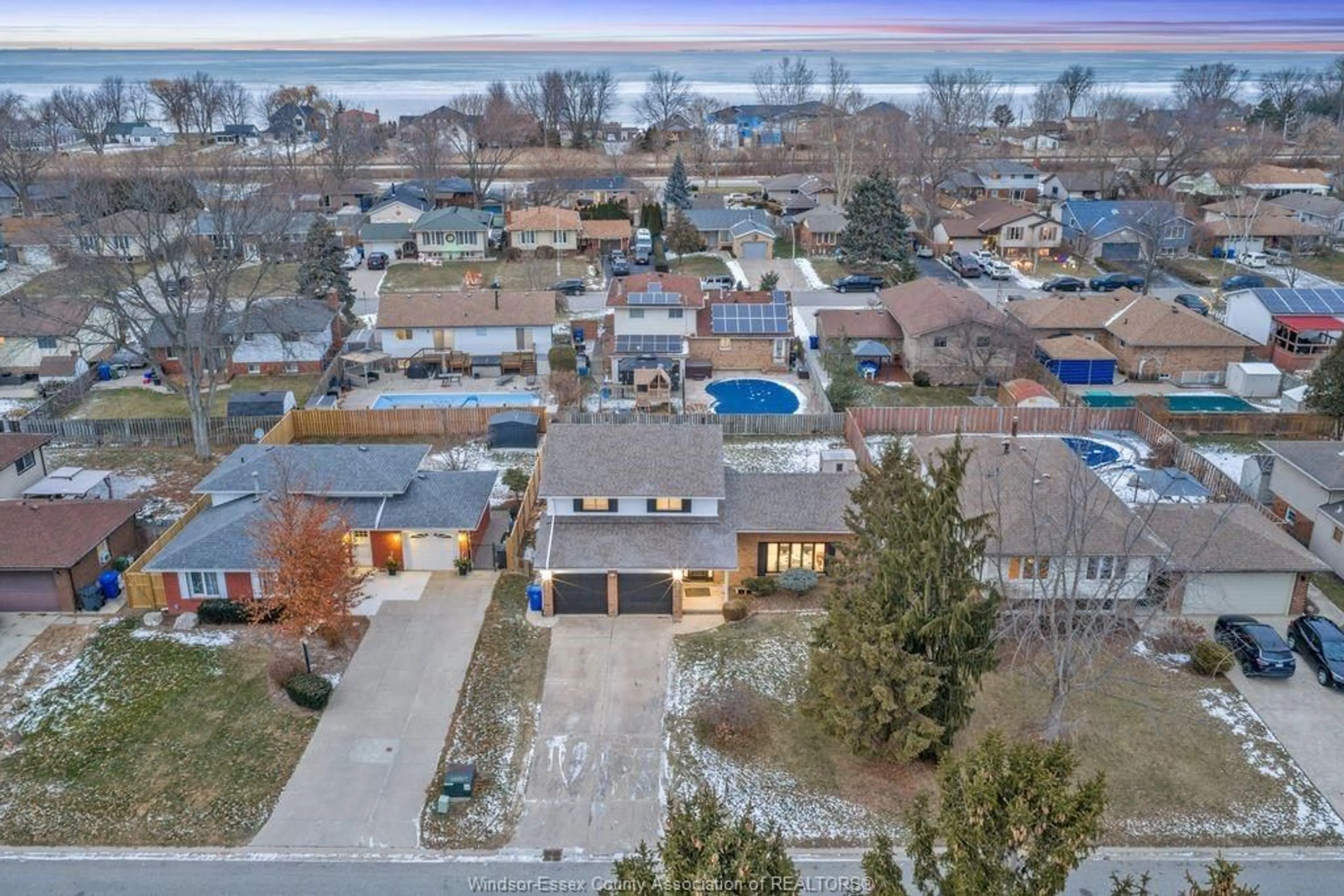 A pic from outside/outdoor area/front of a property/back of a property/a pic from drone, street for 247 GEORGE Cres, Belle River Ontario N0R 1A0