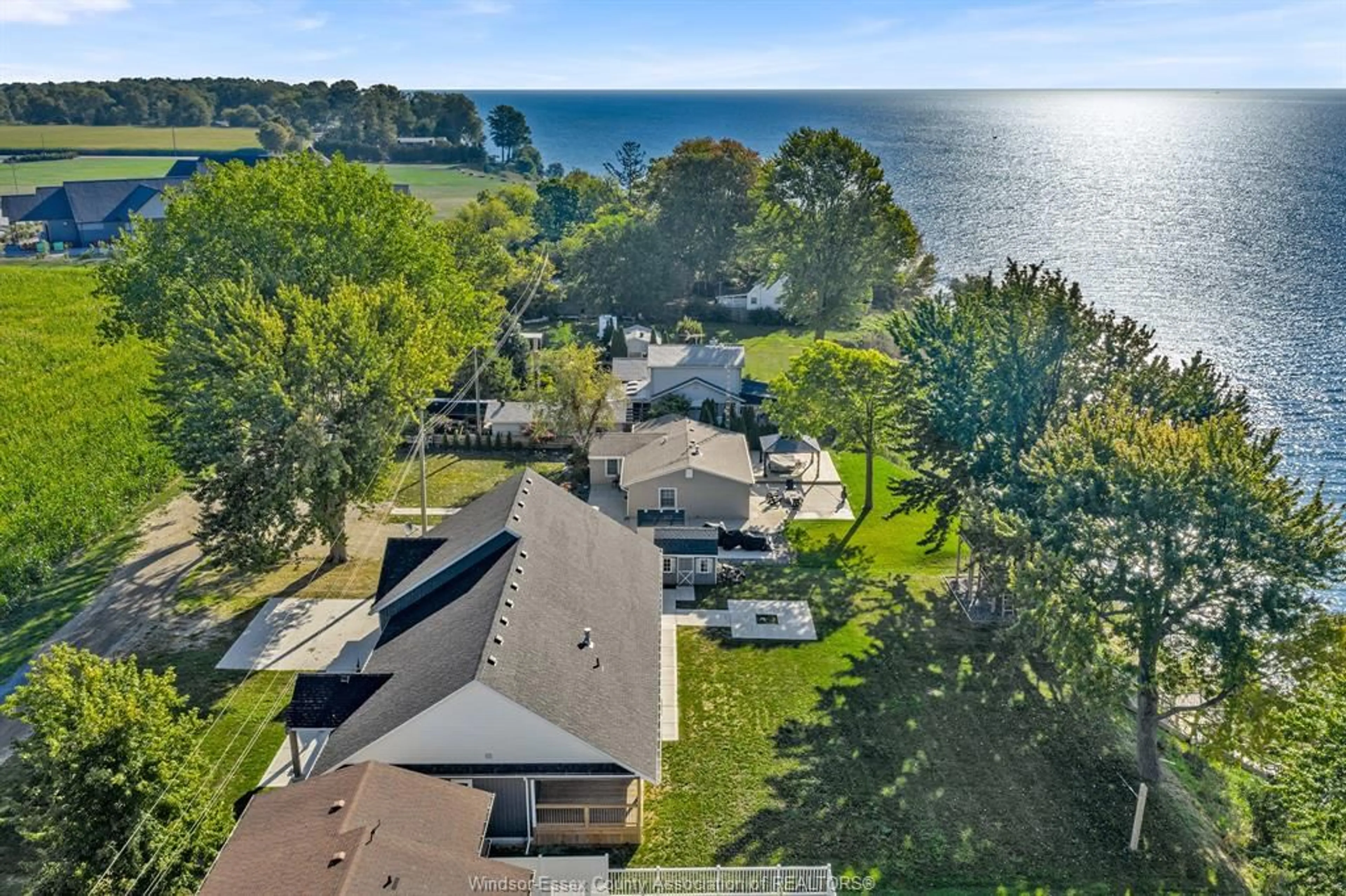 A pic from outside/outdoor area/front of a property/back of a property/a pic from drone, water/lake/river/ocean view for 131 HOWE Rd, Colchester South Ontario N0R 1G0