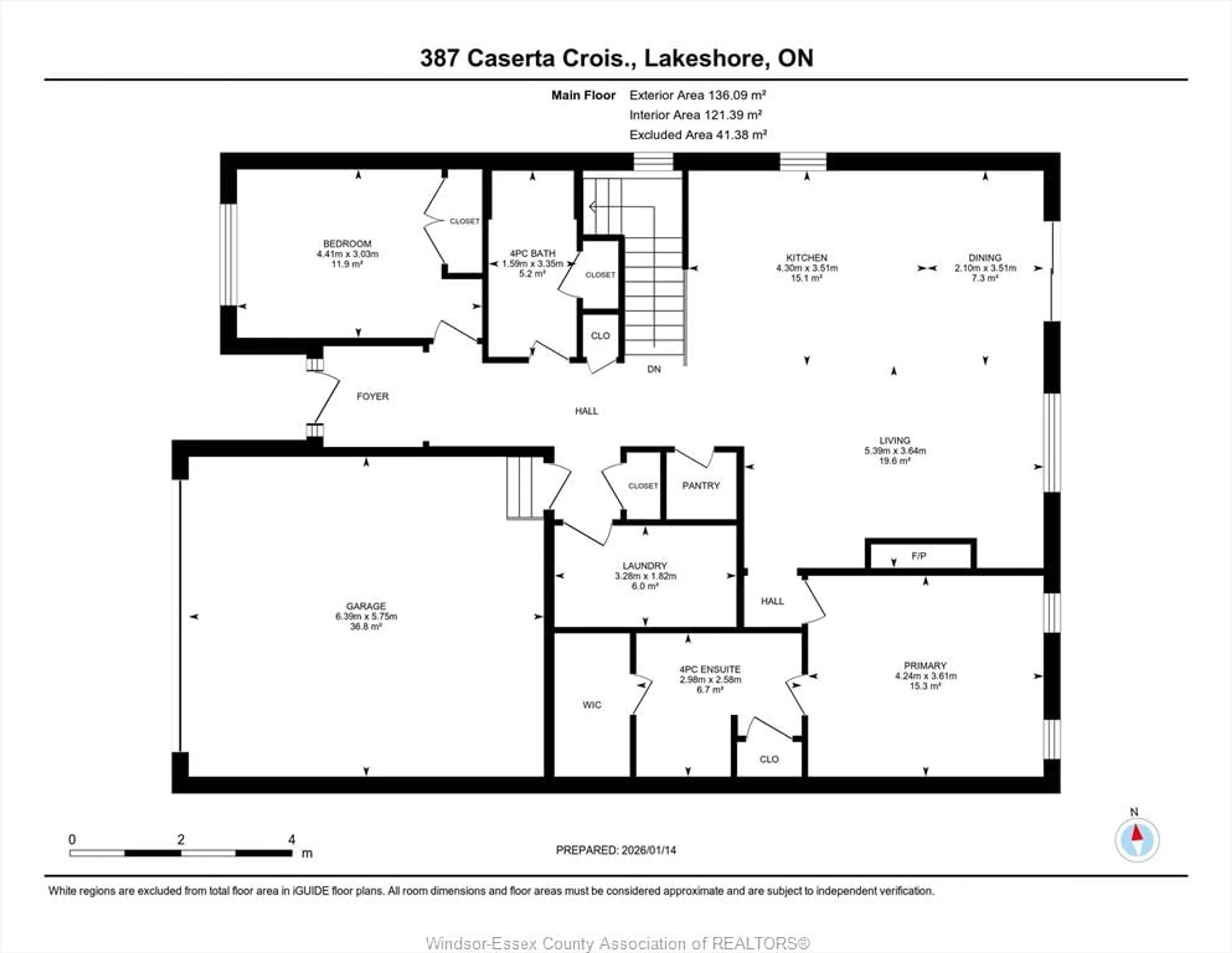 Floor plan for 387 Caserta, Lakeshore Ontario N8L 0A5