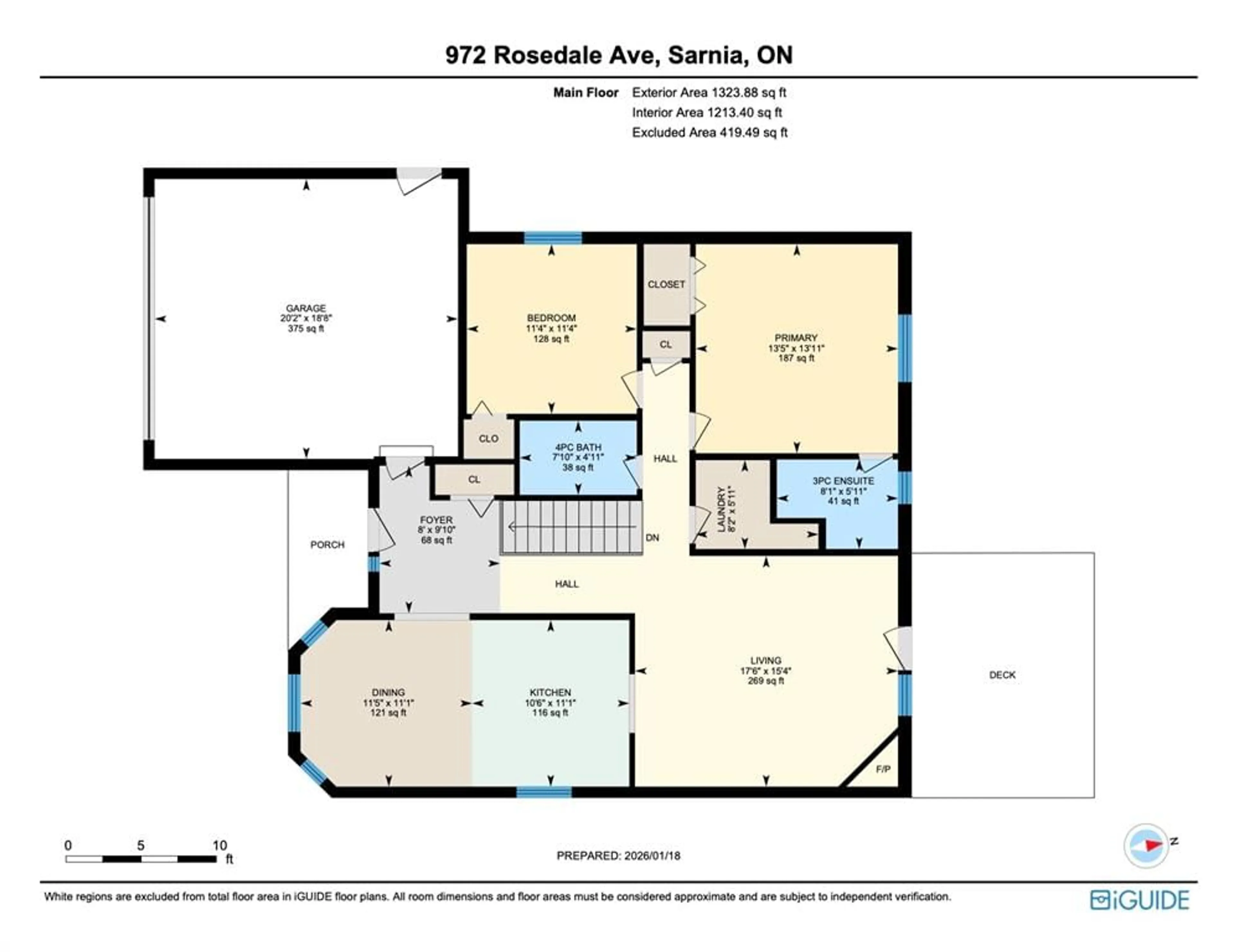 Floor plan for 972 ROSEDALE Ave, Sarnia Ontario N7S 1Z3