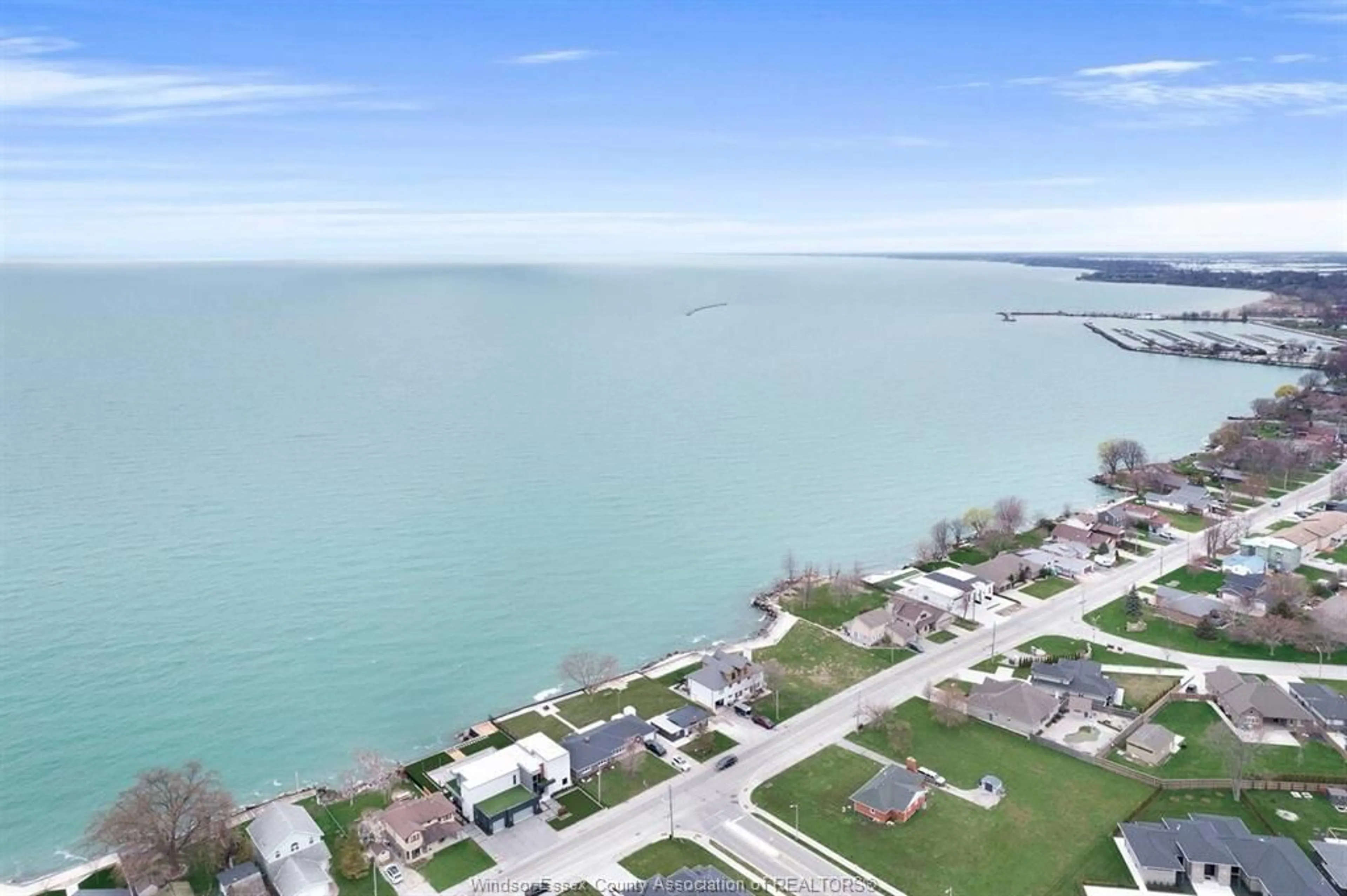 A pic from outside/outdoor area/front of a property/back of a property/a pic from drone, water/lake/river/ocean view for 200 Robson Rd Lot #2, Leamington Ontario N8H 5R1