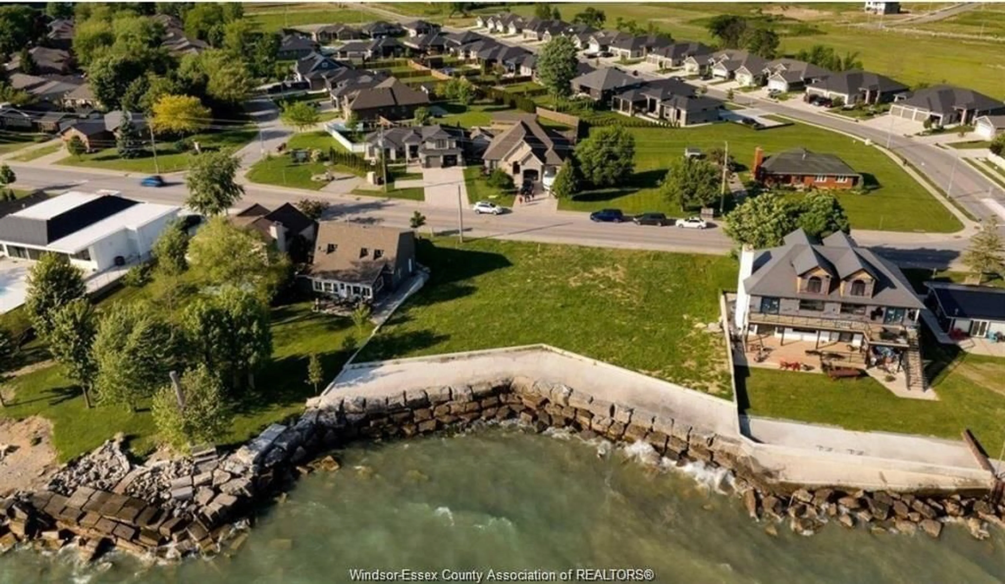 A pic from outside/outdoor area/front of a property/back of a property/a pic from drone, water/lake/river/ocean view for 200 Robson Road Lots 1 & 2, Leamington Ontario N8H 5R1