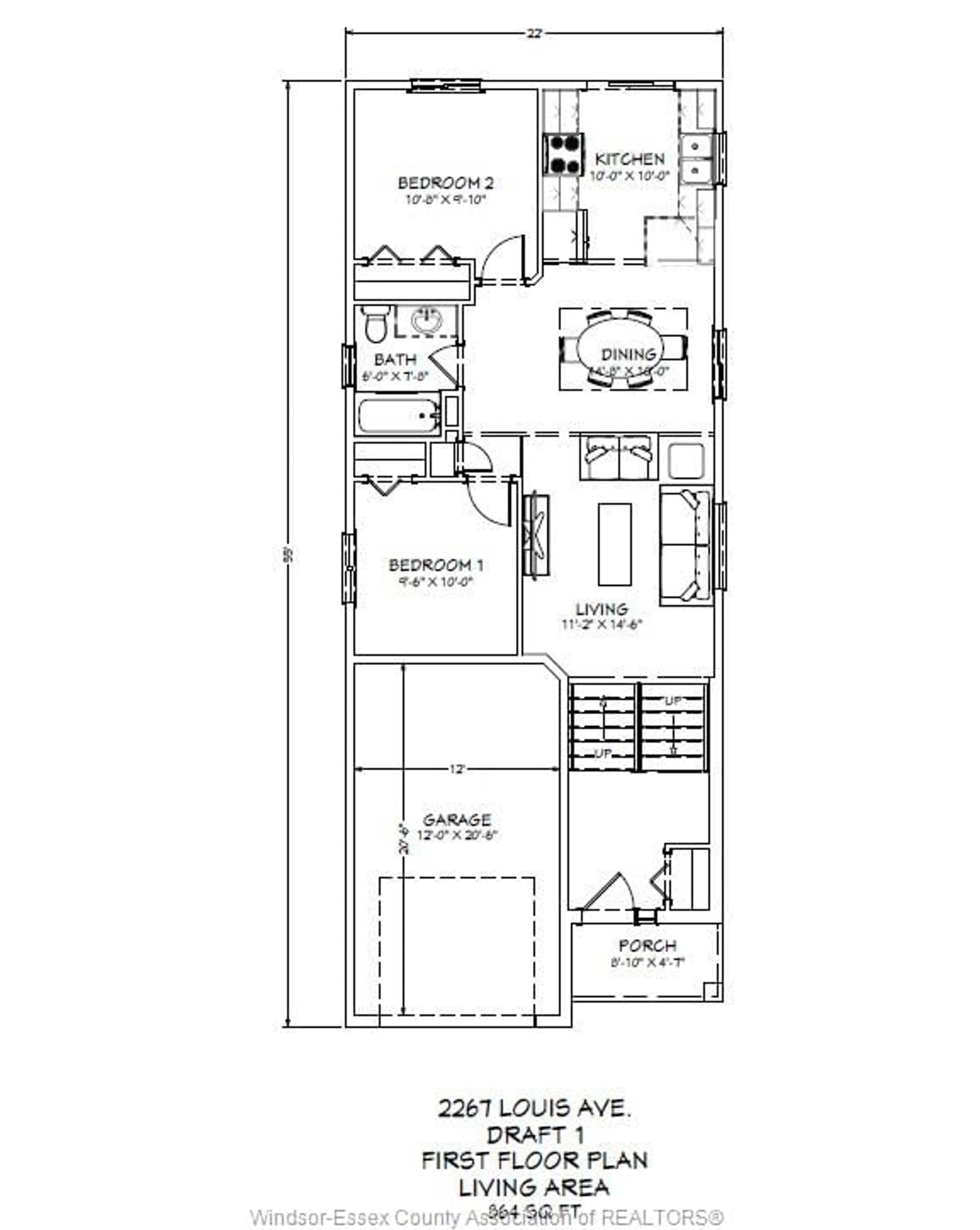 Floor plan for 2267 LOUIS, Windsor Ontario N8X 4C2