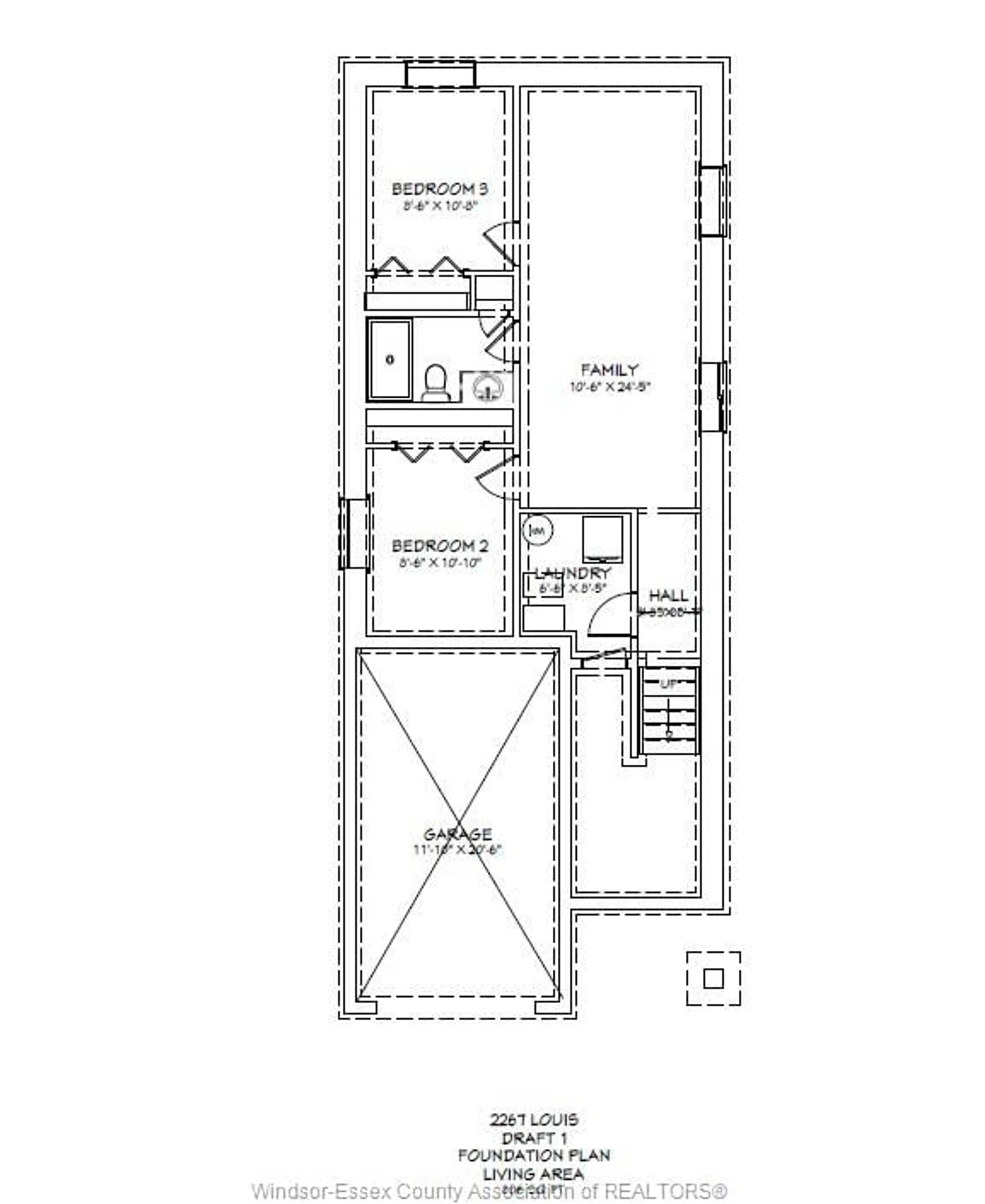 Floor plan for 2267 LOUIS, Windsor Ontario N8X 4C2
