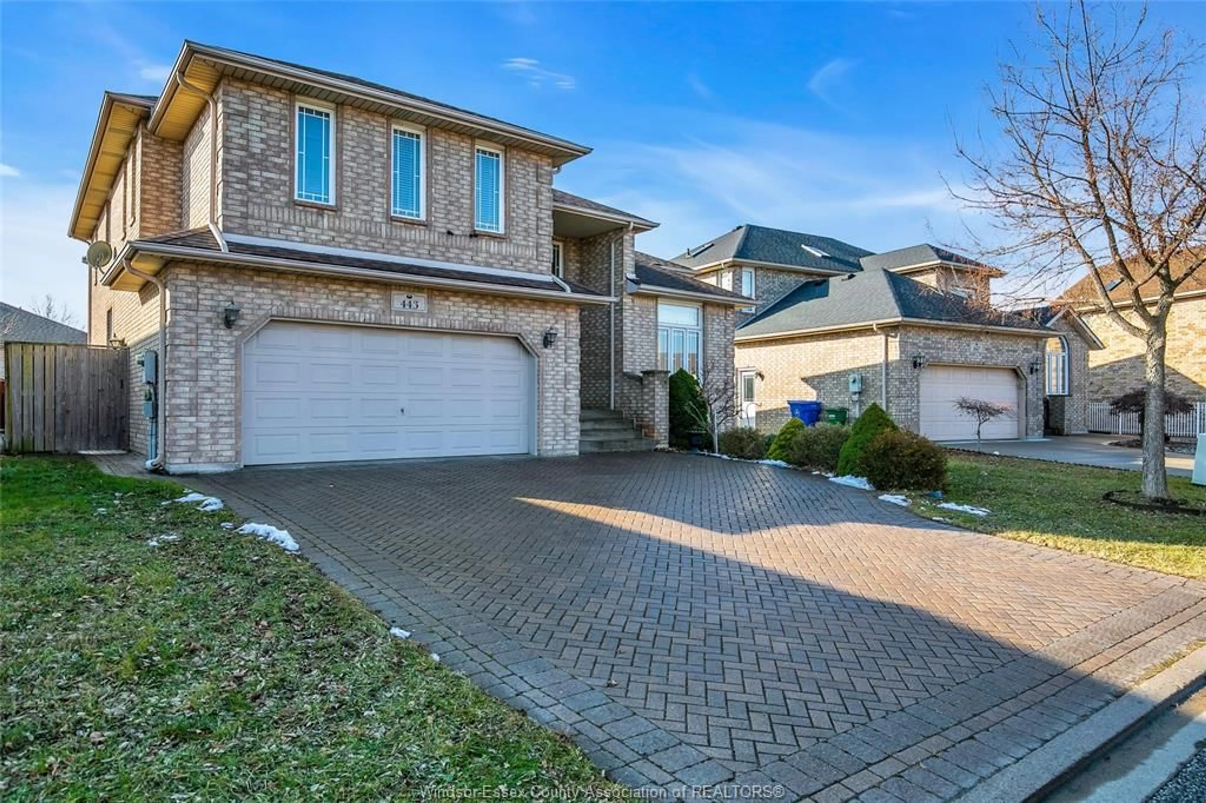 Home with brick exterior material, street for 443 HAMNER Cir, Windsor Ontario N9E 4P8