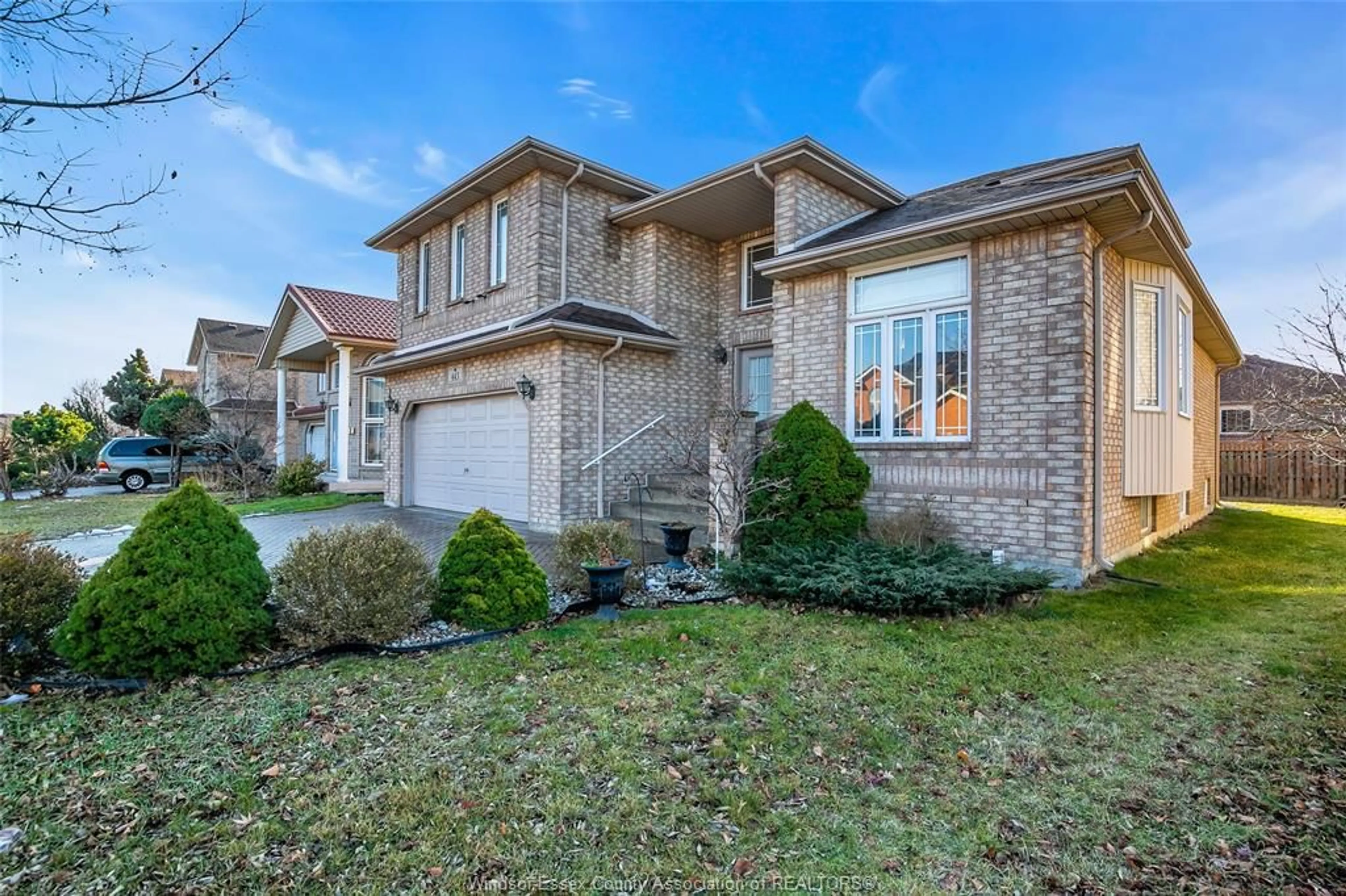 Home with brick exterior material, street for 443 HAMNER Cir, Windsor Ontario N9E 4P8