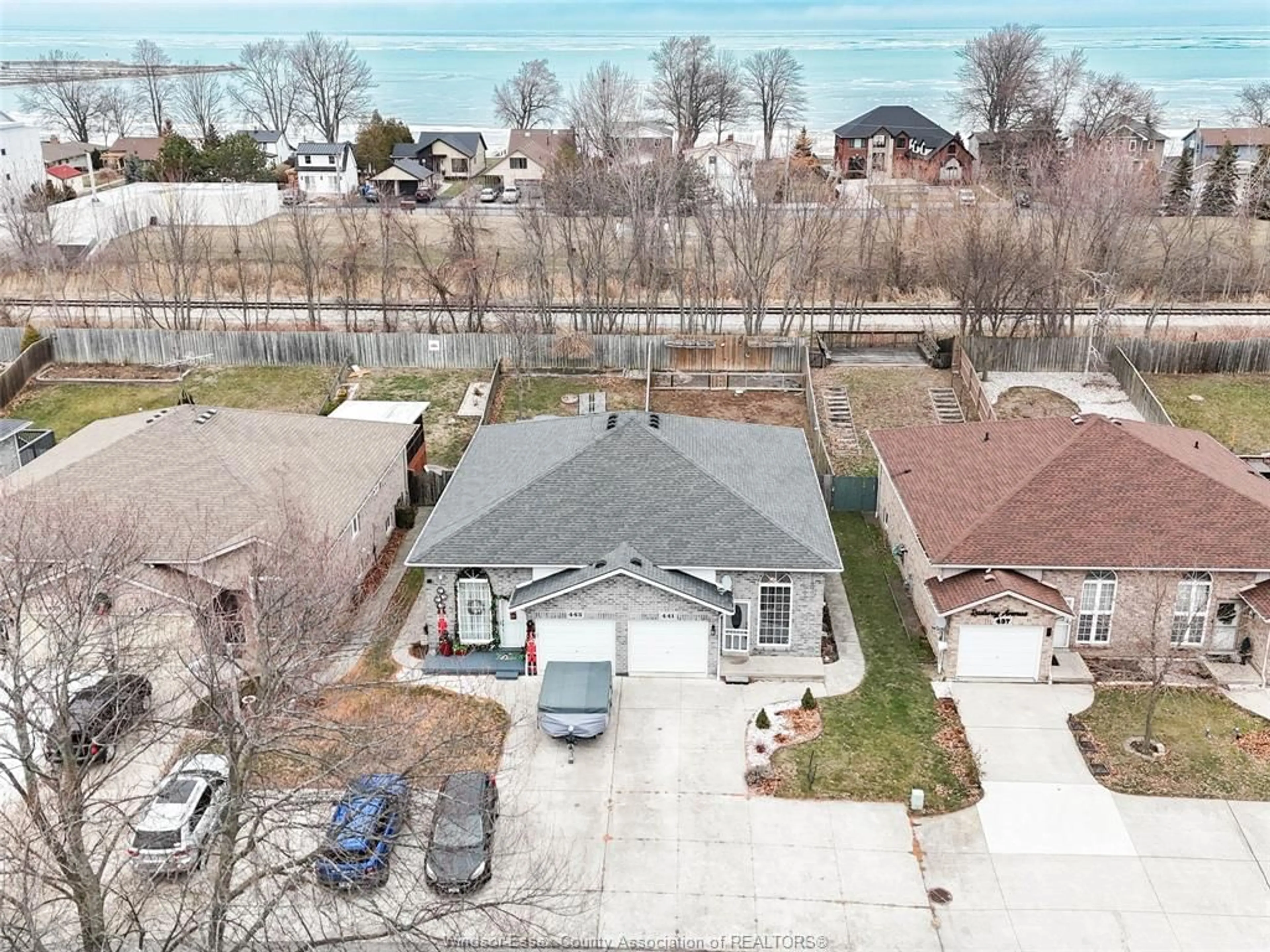 A pic from outside/outdoor area/front of a property/back of a property/a pic from drone, street for 441 RAILWAY Ave, Belle River Ontario N0R 1A0