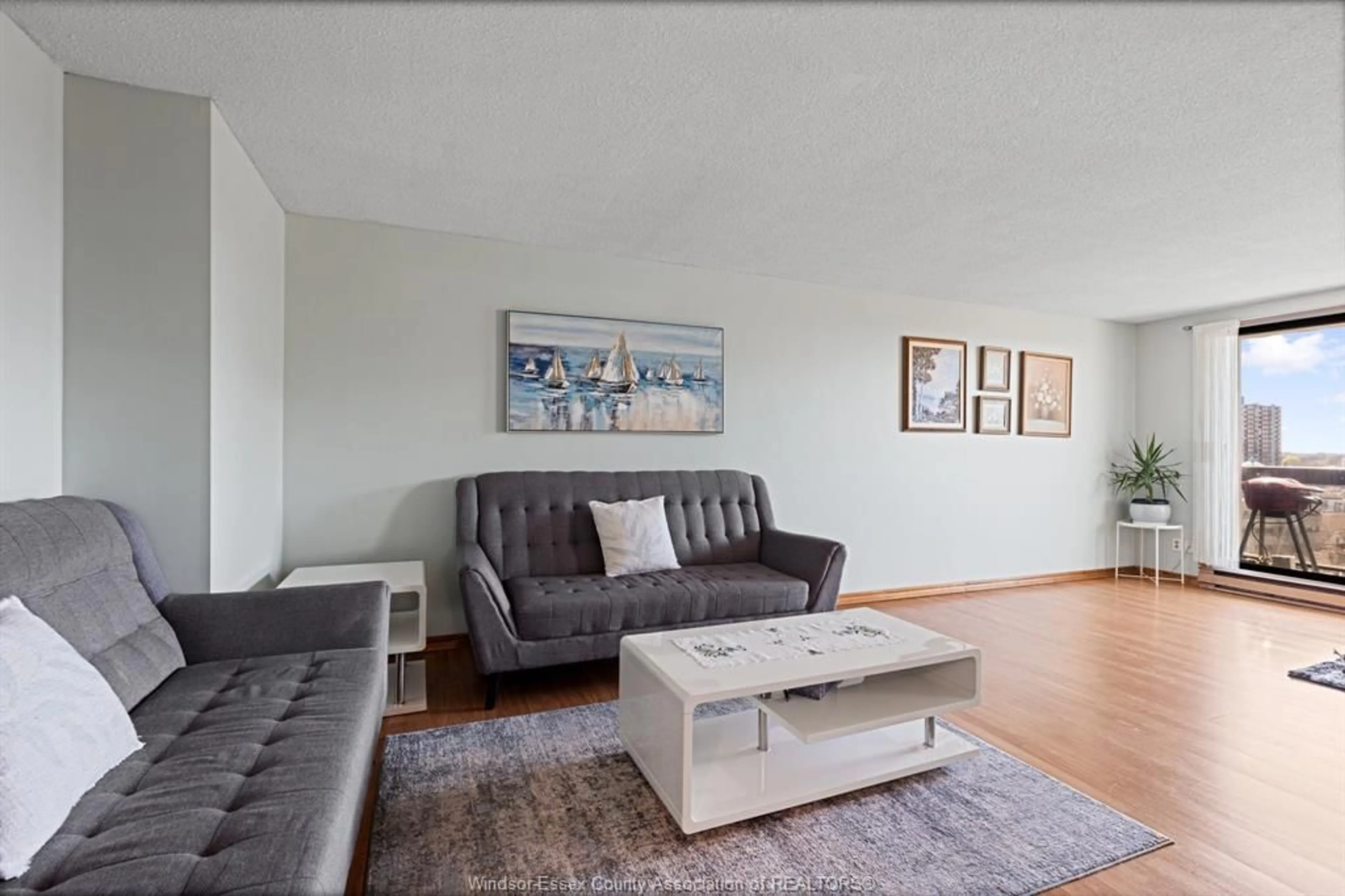 Living room with furniture, unknown for 150 PARK St #812, Windsor Ontario N9A 7A2