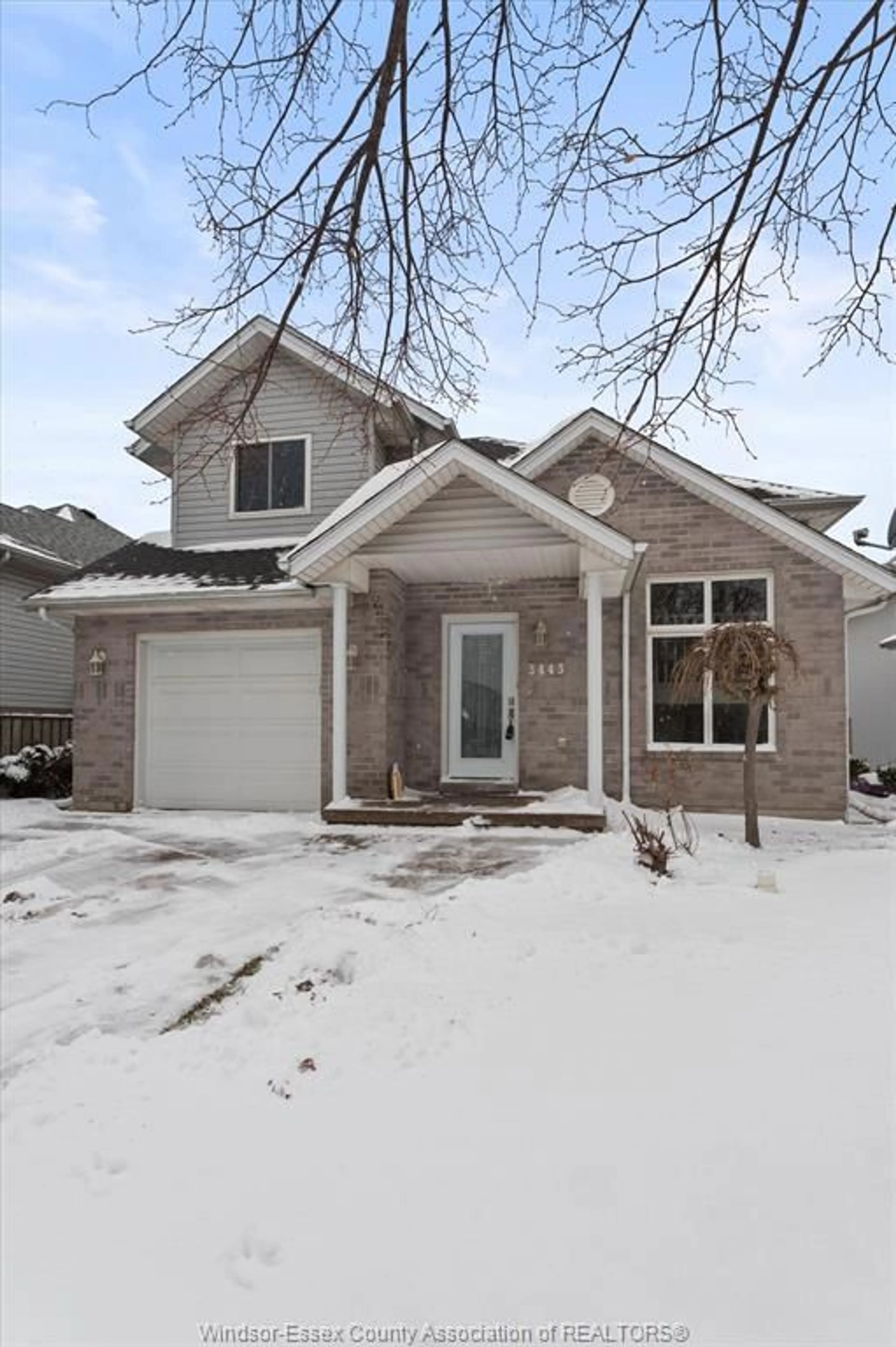 Home with brick exterior material, street for 3443 TREELINE, Windsor Ontario N8R 2A3