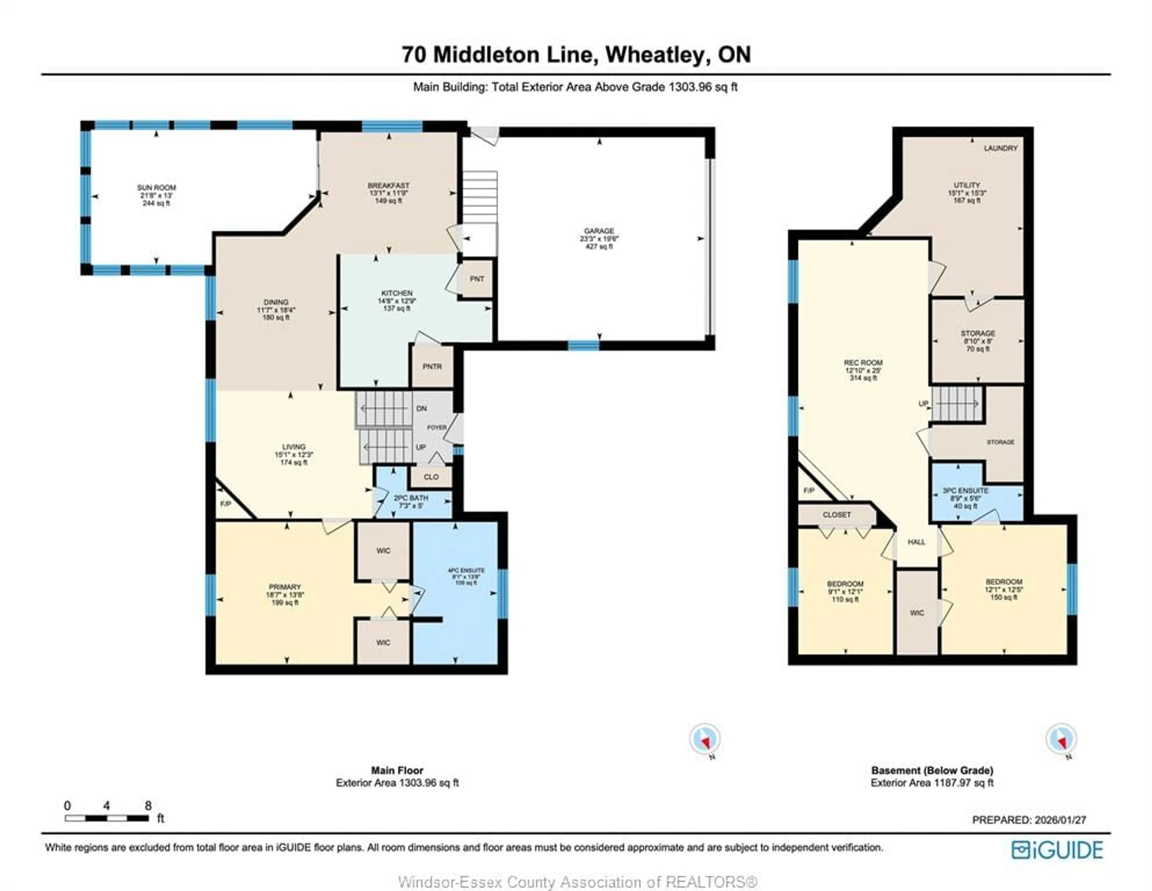 Floor plan for 70 Middleton Line, Wheatley Ontario N0P 2P0