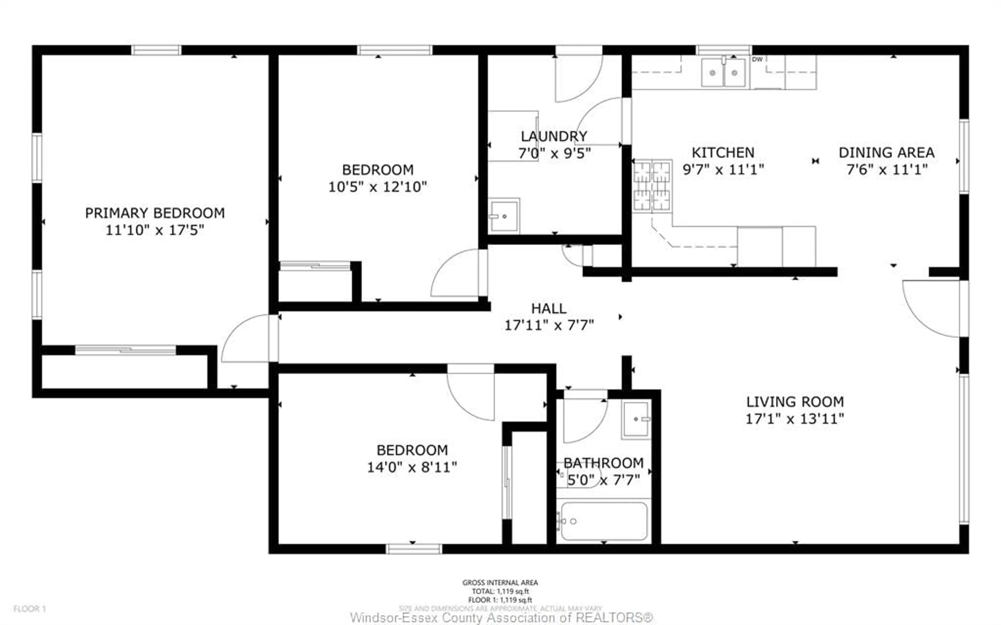 Floor plan for 2572 TOURANGEAU Rd, Windsor Ontario N8W 4N9