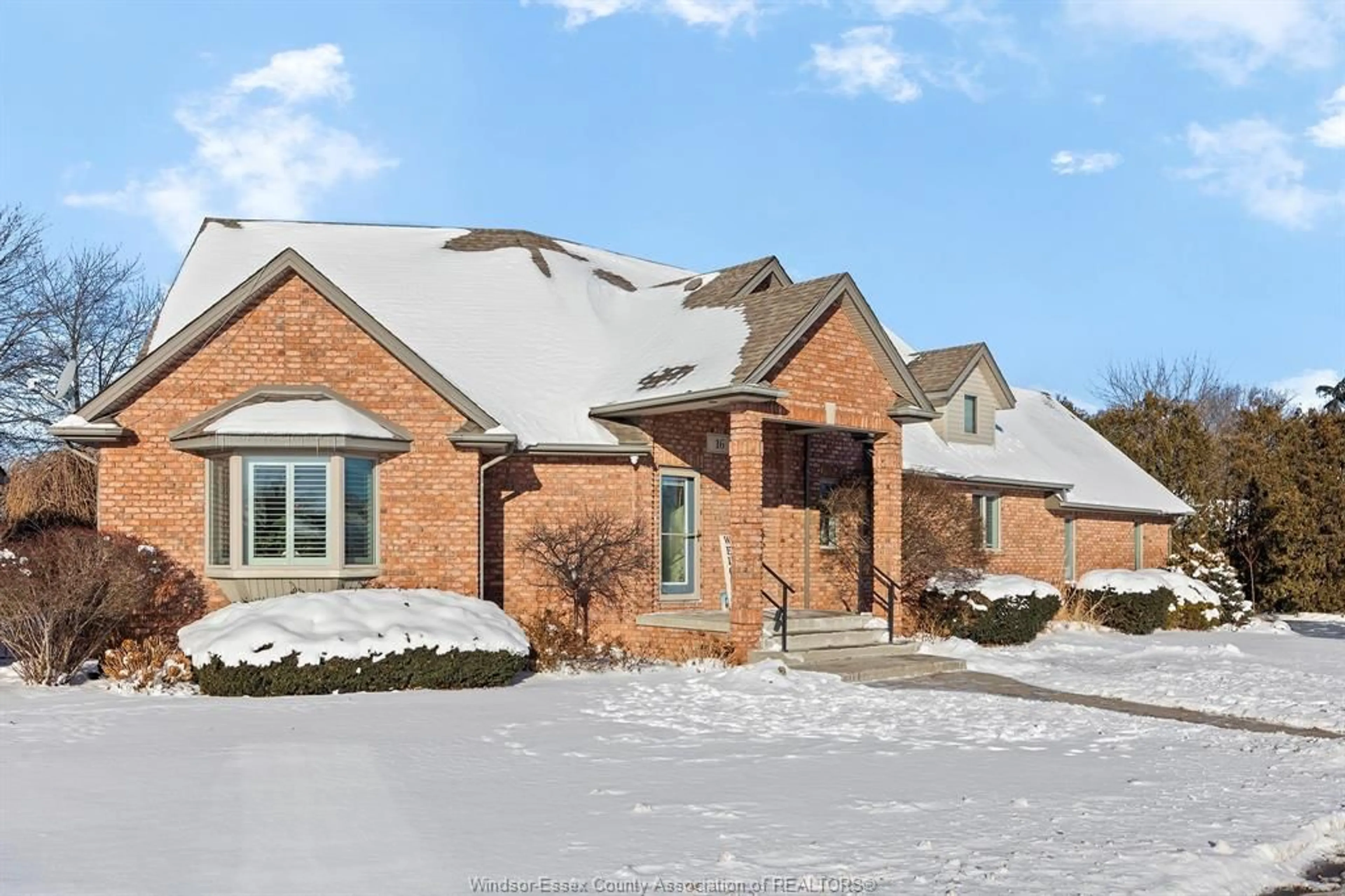 Home with brick exterior material, street for 16 MEADOW Lane, Essex Ontario N8M 3C5
