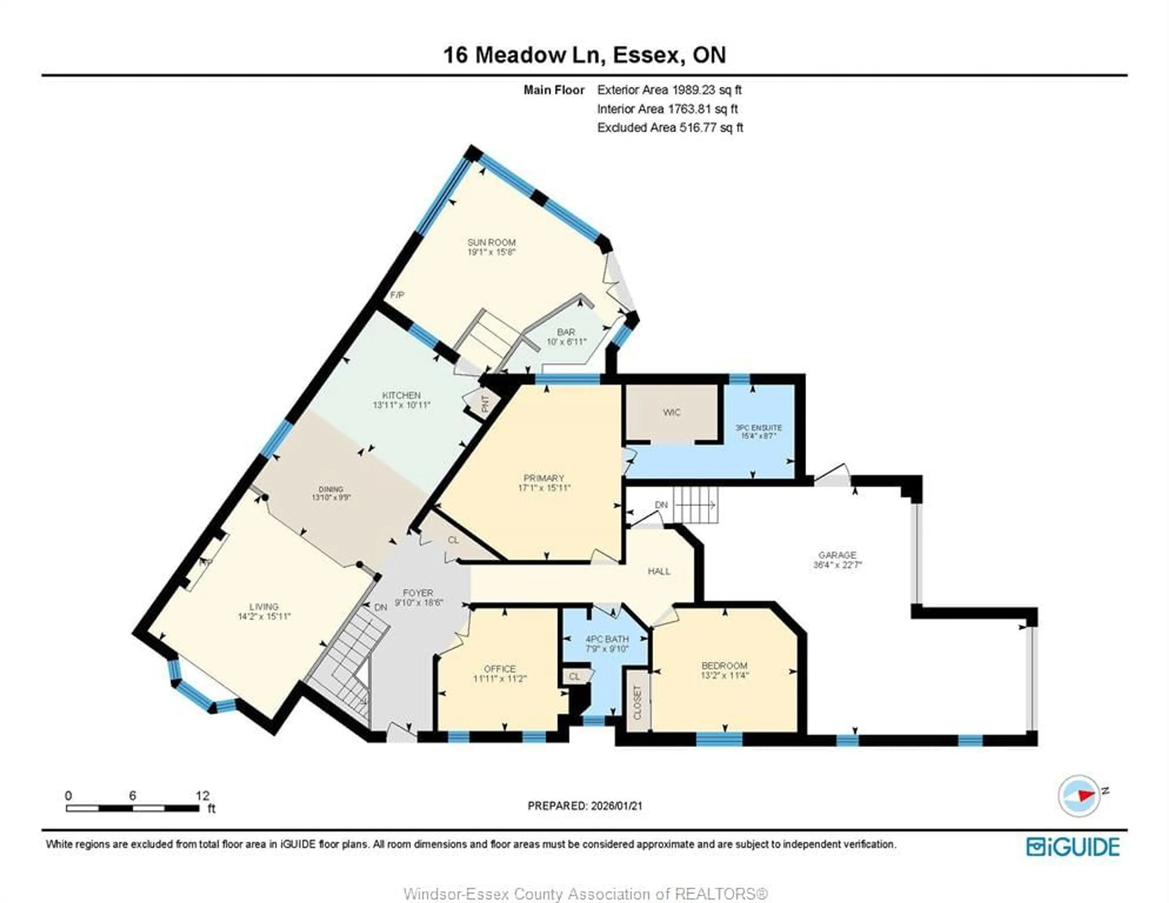 Floor plan for 16 MEADOW Lane, Essex Ontario N8M 3C5