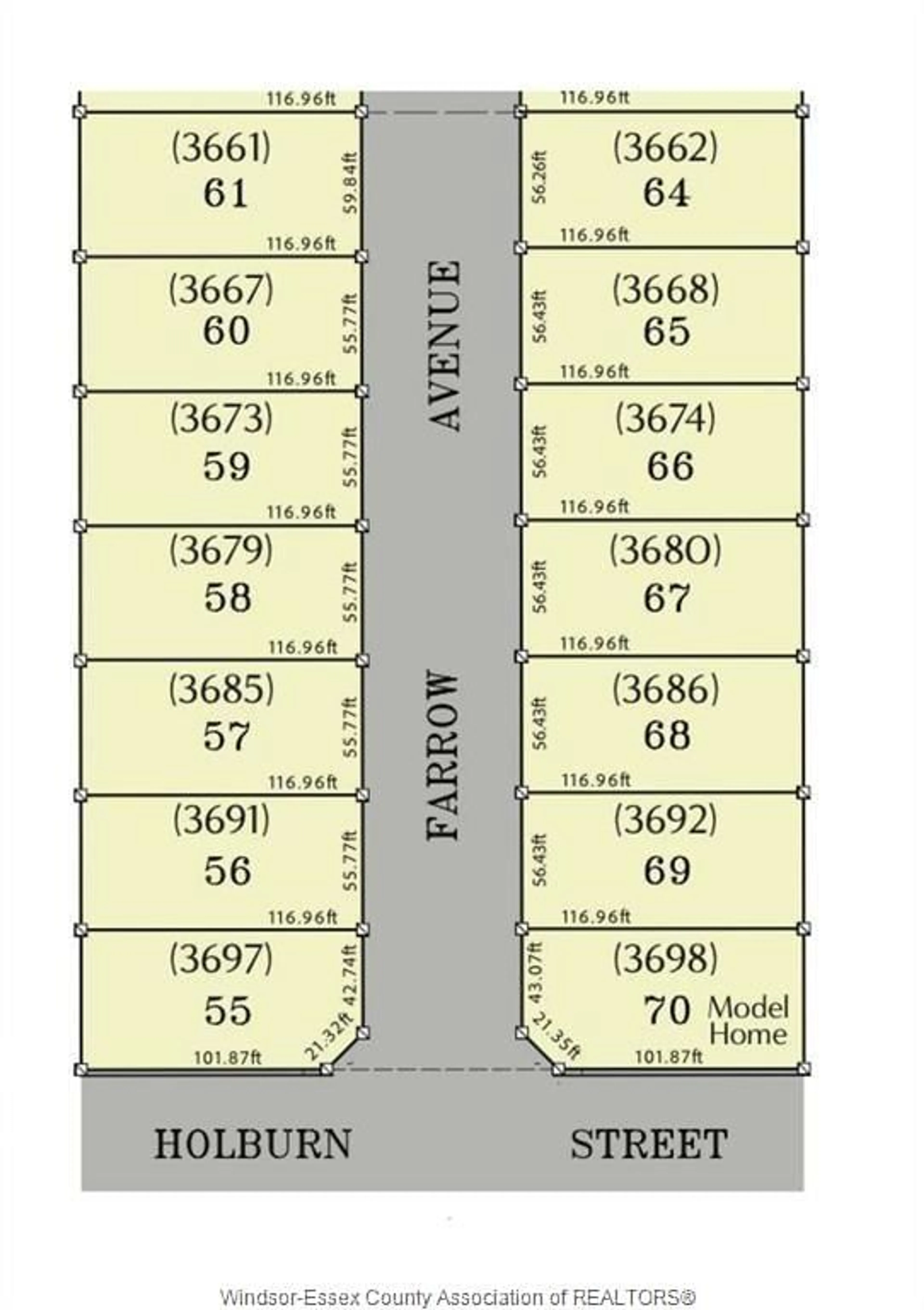 Floor plan for 3697 FARROW Ave, Windsor Ontario N9H 0B3