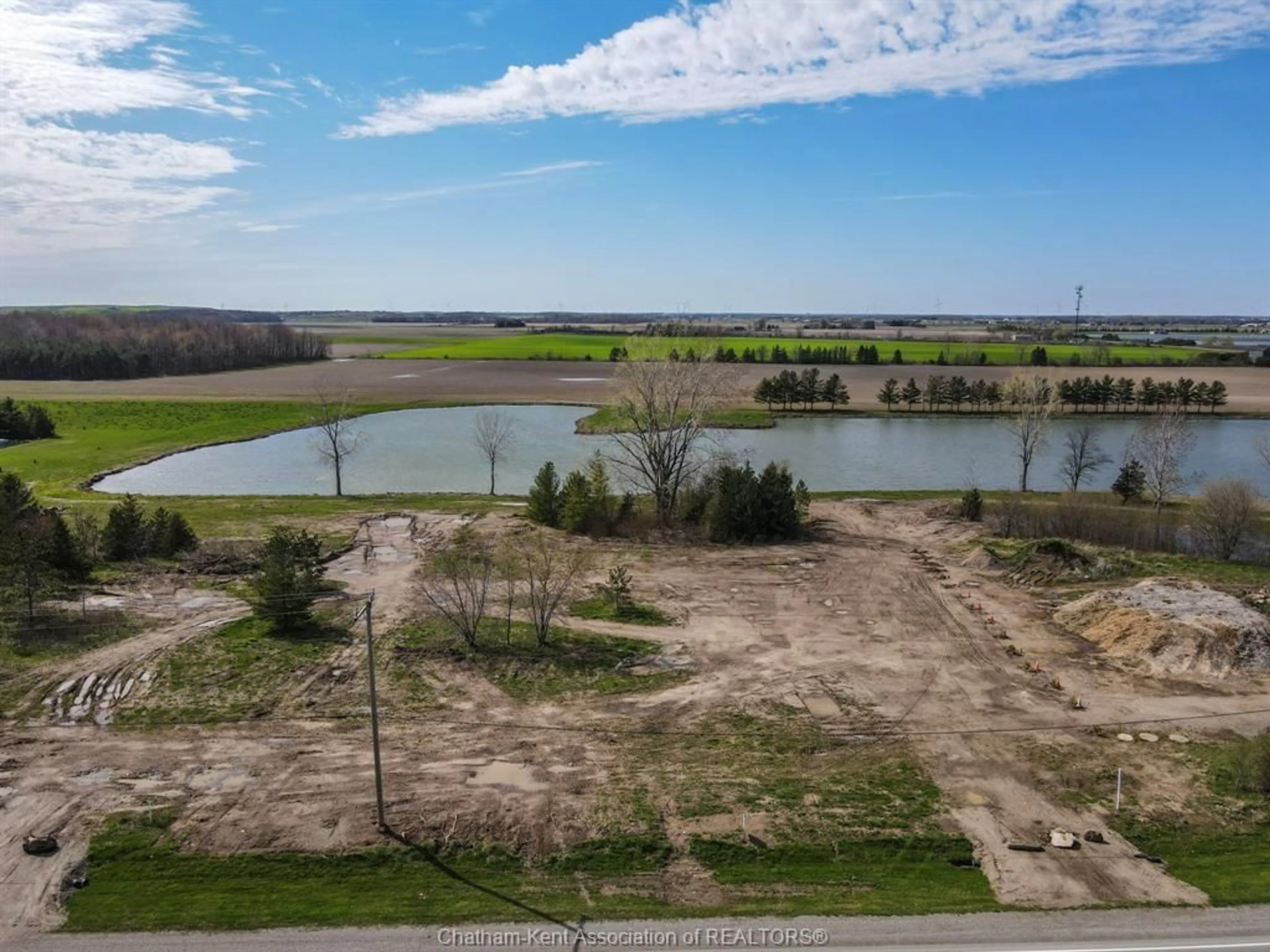 A pic from outside/outdoor area/front of a property/back of a property/a pic from drone, water/lake/river/ocean view for V/L Talbot Trail #East, Blenheim Ontario N0P 1A0